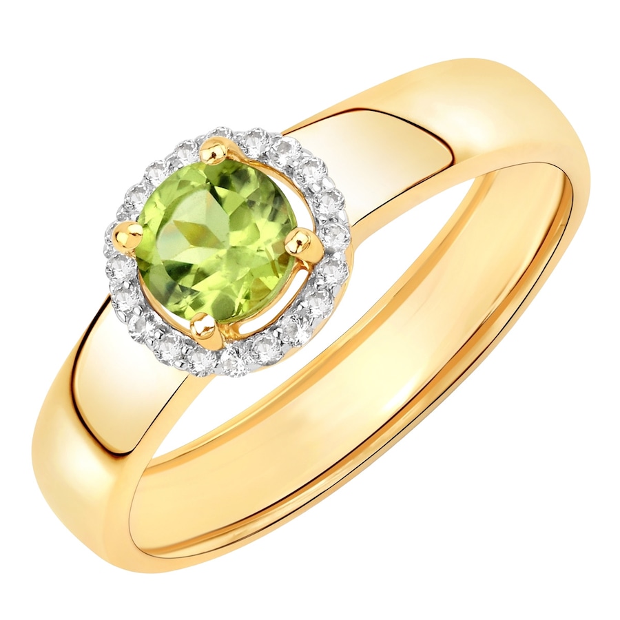 Rafaela Donata Ring Sterling Silber Peridot in Gelbgold 52 Damen