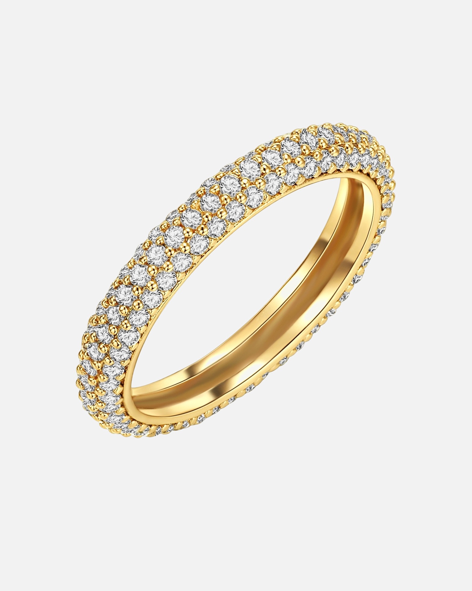 Ring für Weiblich Lulu & Jane Ring Messing Zirkonia in Gelbgold 52
