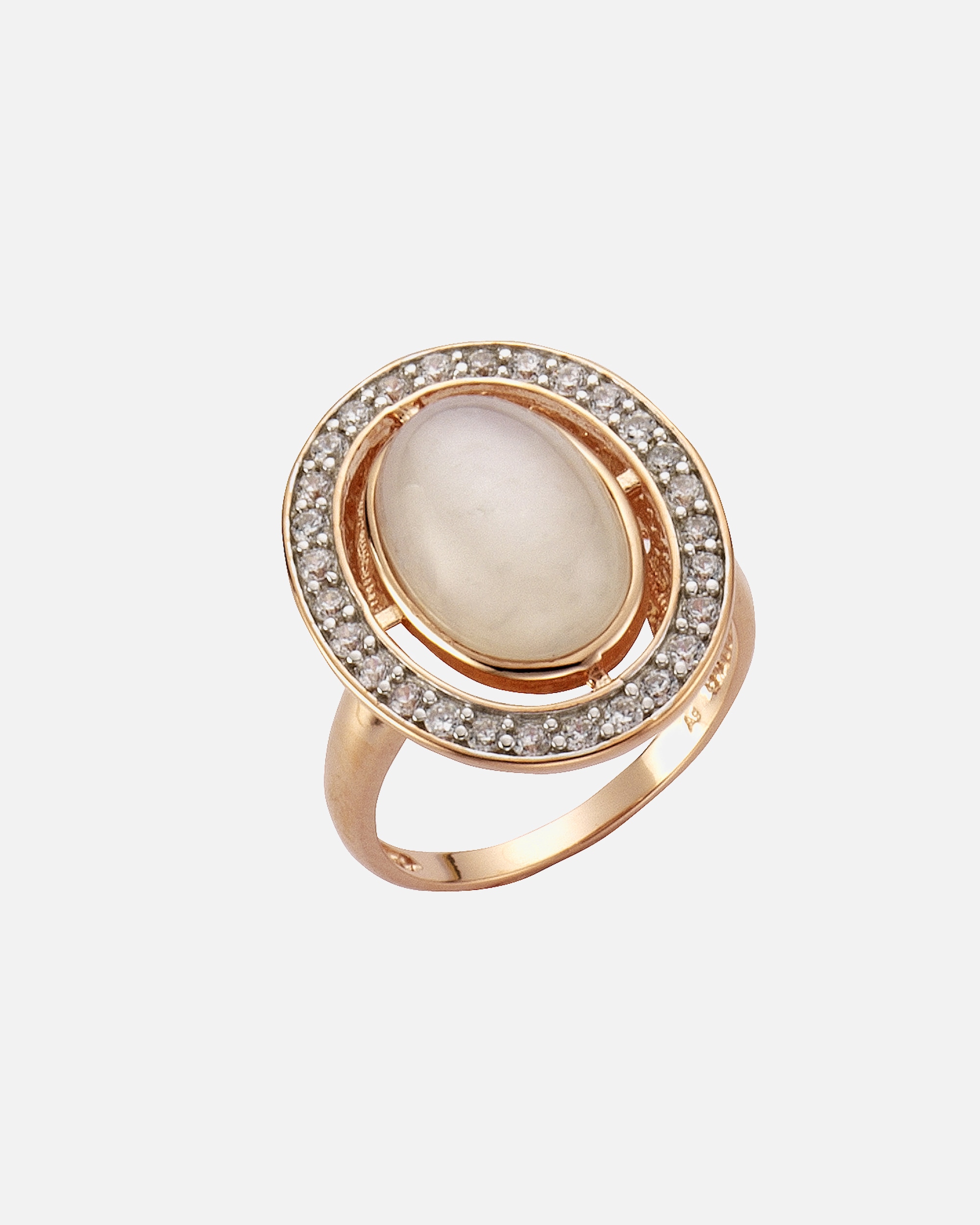 Ring für Weiblich Zeeme Ring 925/- Sterling Silber Mondstein weiß 054 (17,2)