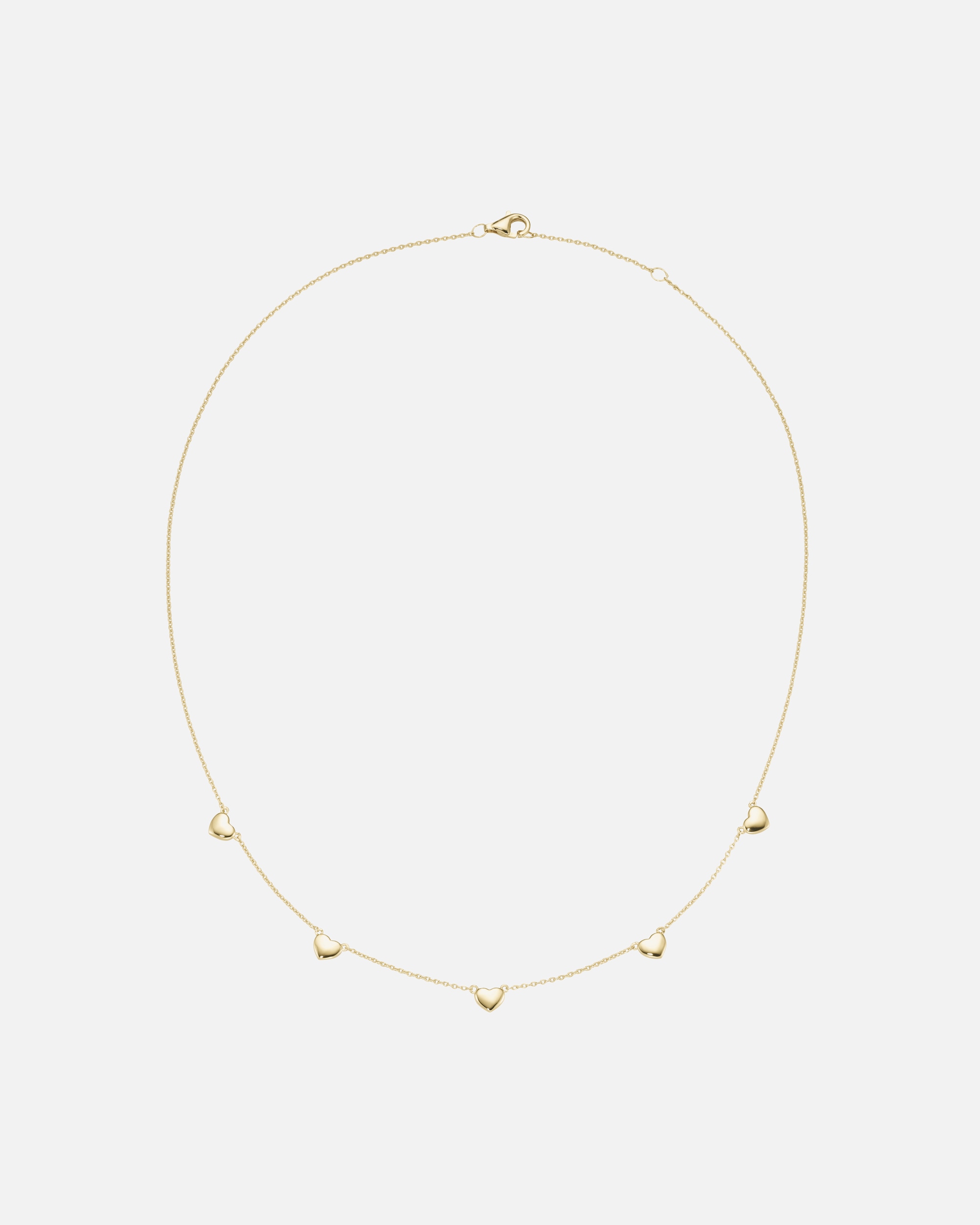 Halskette für Unisex Smart Jewel Collier Zwischenteile in Herzform, Silber 925 Vergoldet