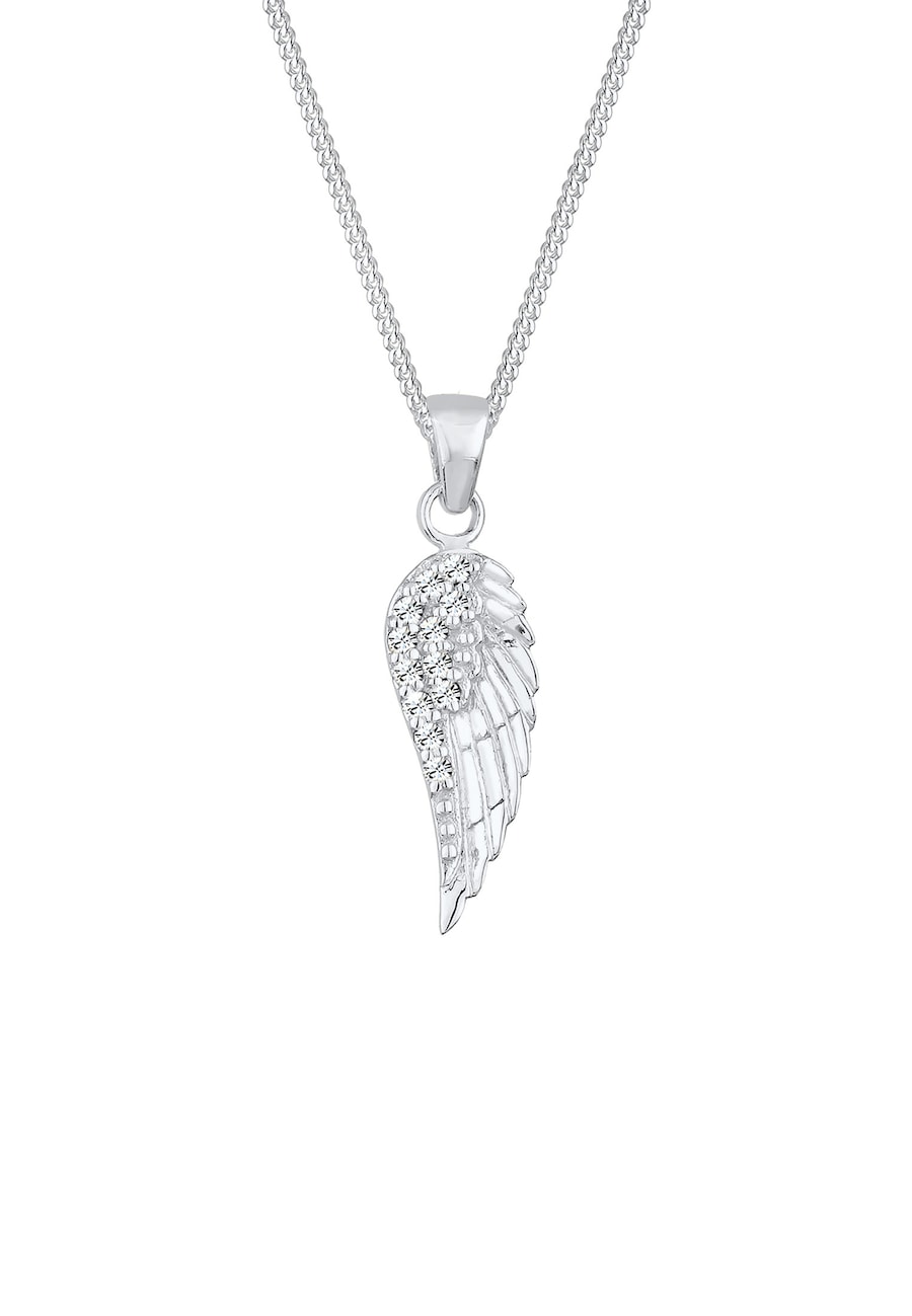 Elli Halskette Flügel Elegant 925 Silber, mit Kristallen von Swarovski silberfarben Damen