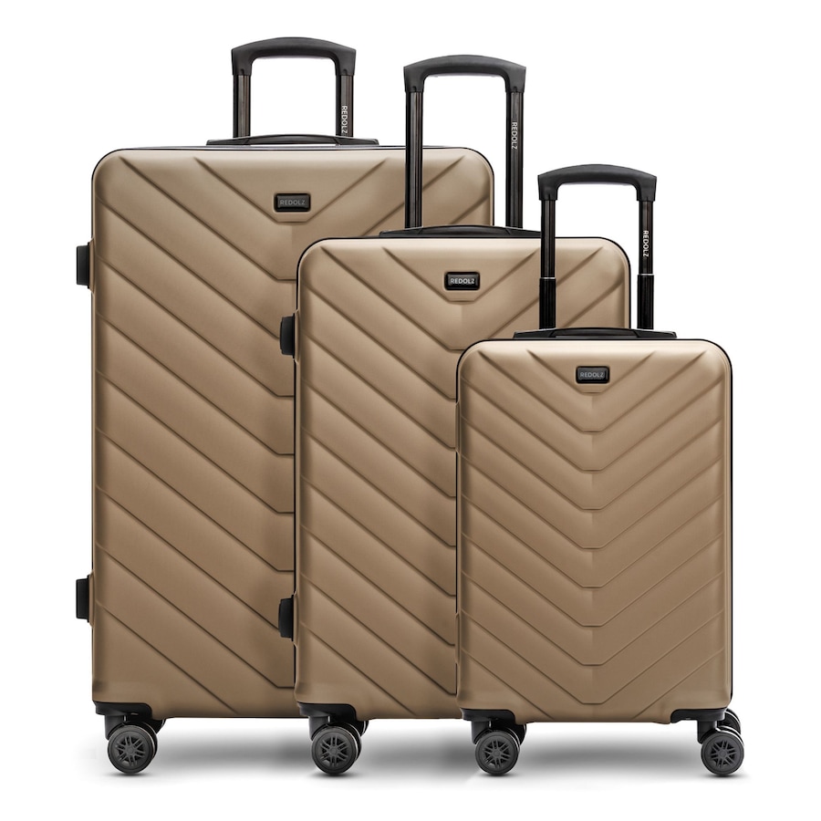 Redolz Essentials 07 3-SET 4 Rollen Kofferset 3-teilig champagne 2 Nude Herren