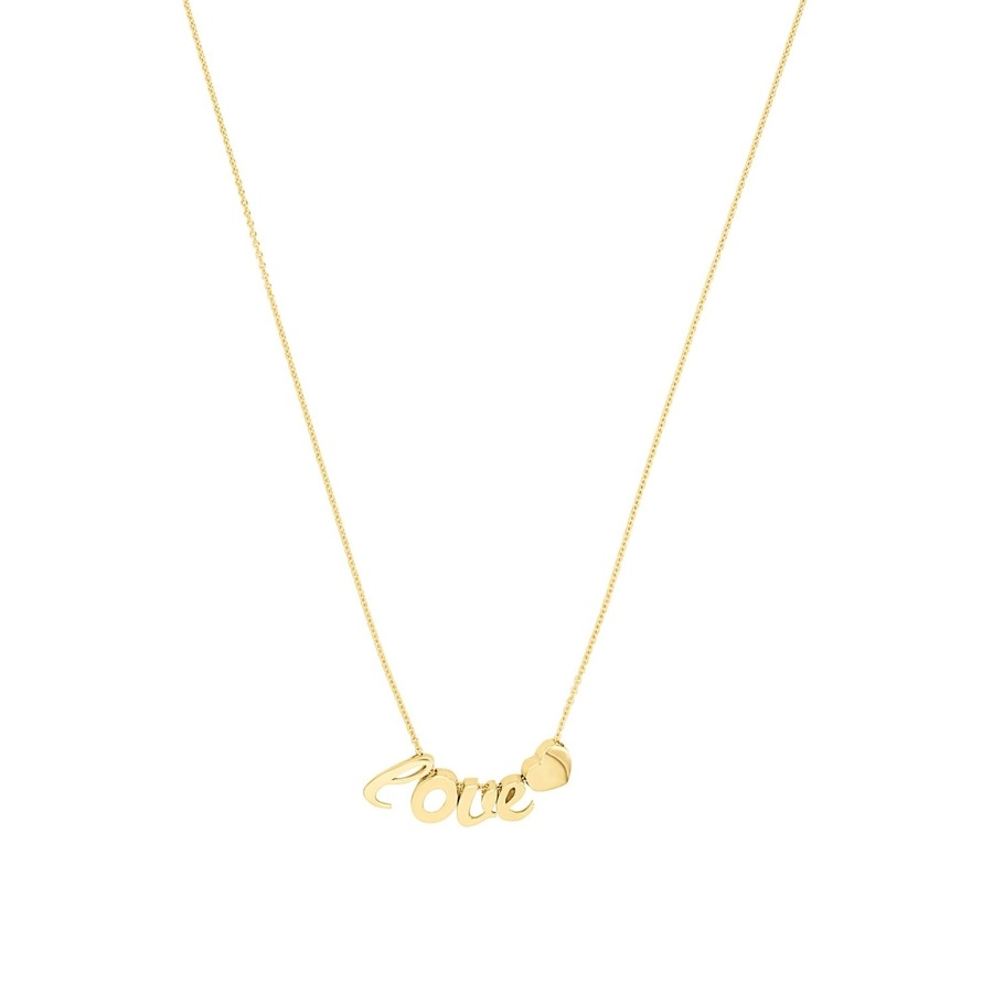 amor Kette mit Anhänger Gold Weiss Damen