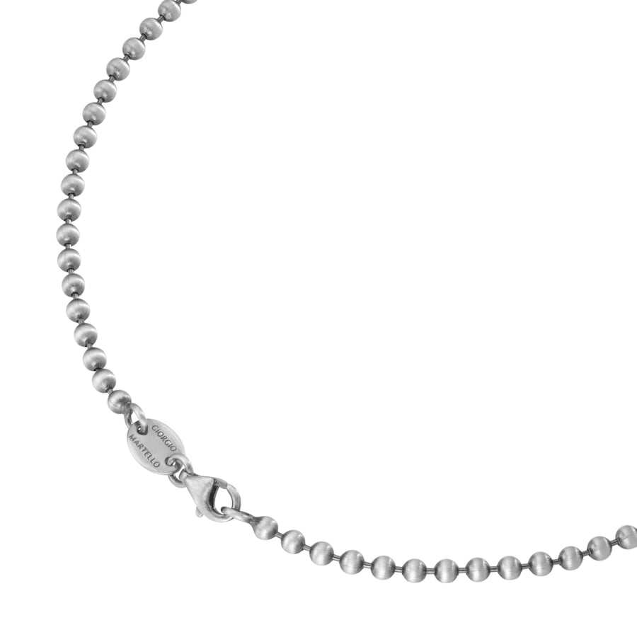 Giorgio Martello Milano Kette Kugeloptik massiv, teilweise geschwärzt, Silber 925 50 cm Damen