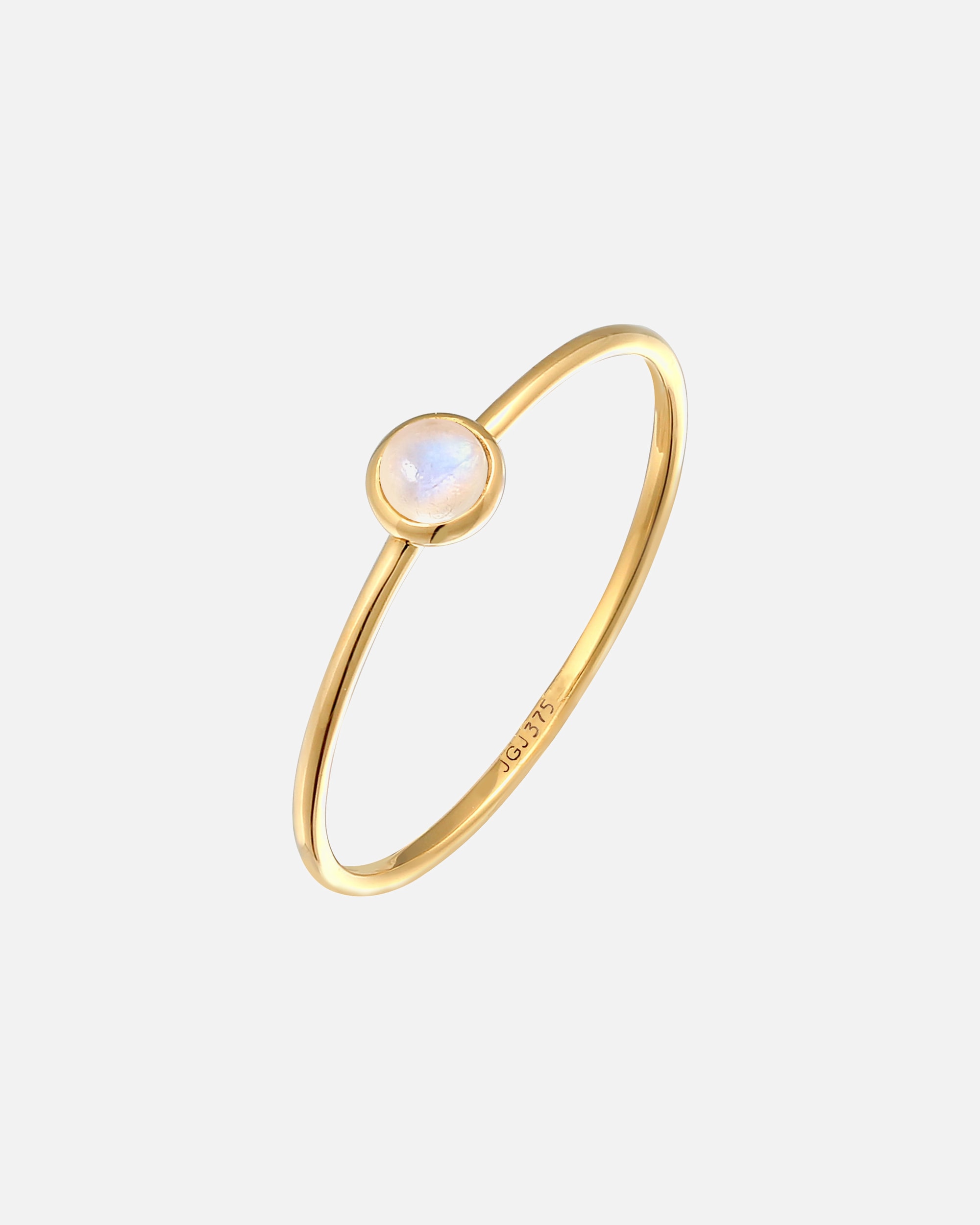 Ring für Weiblich Elli PREMIUM Solitär Mondstein Edelstein 375 Gelbgold 52