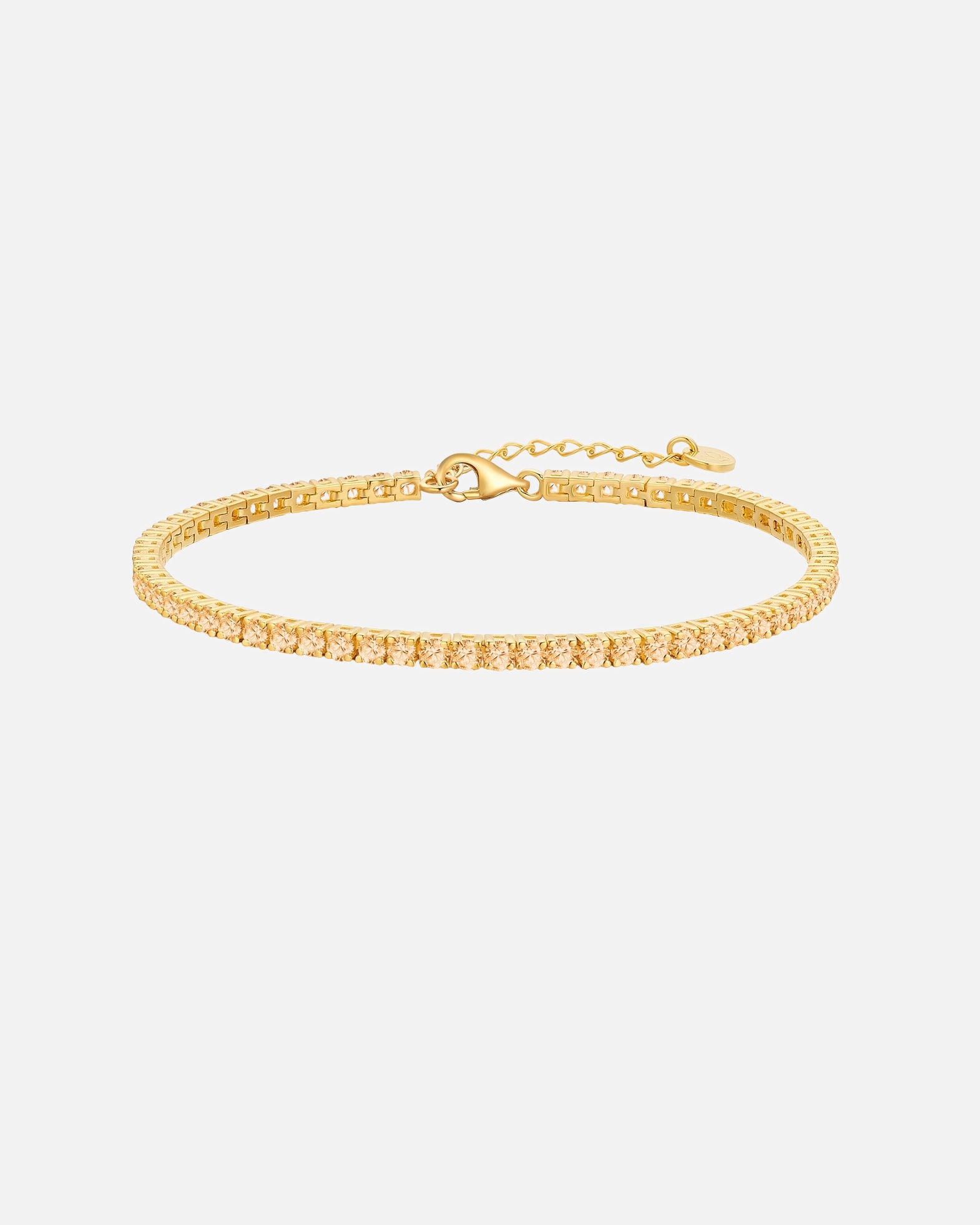 Armband für Weiblich Glanzstücke München Armband aus Sterling Silber in gelbgold mit Zirkonia 17,0 cm Basislänge + 3,0 cm Verlängerung