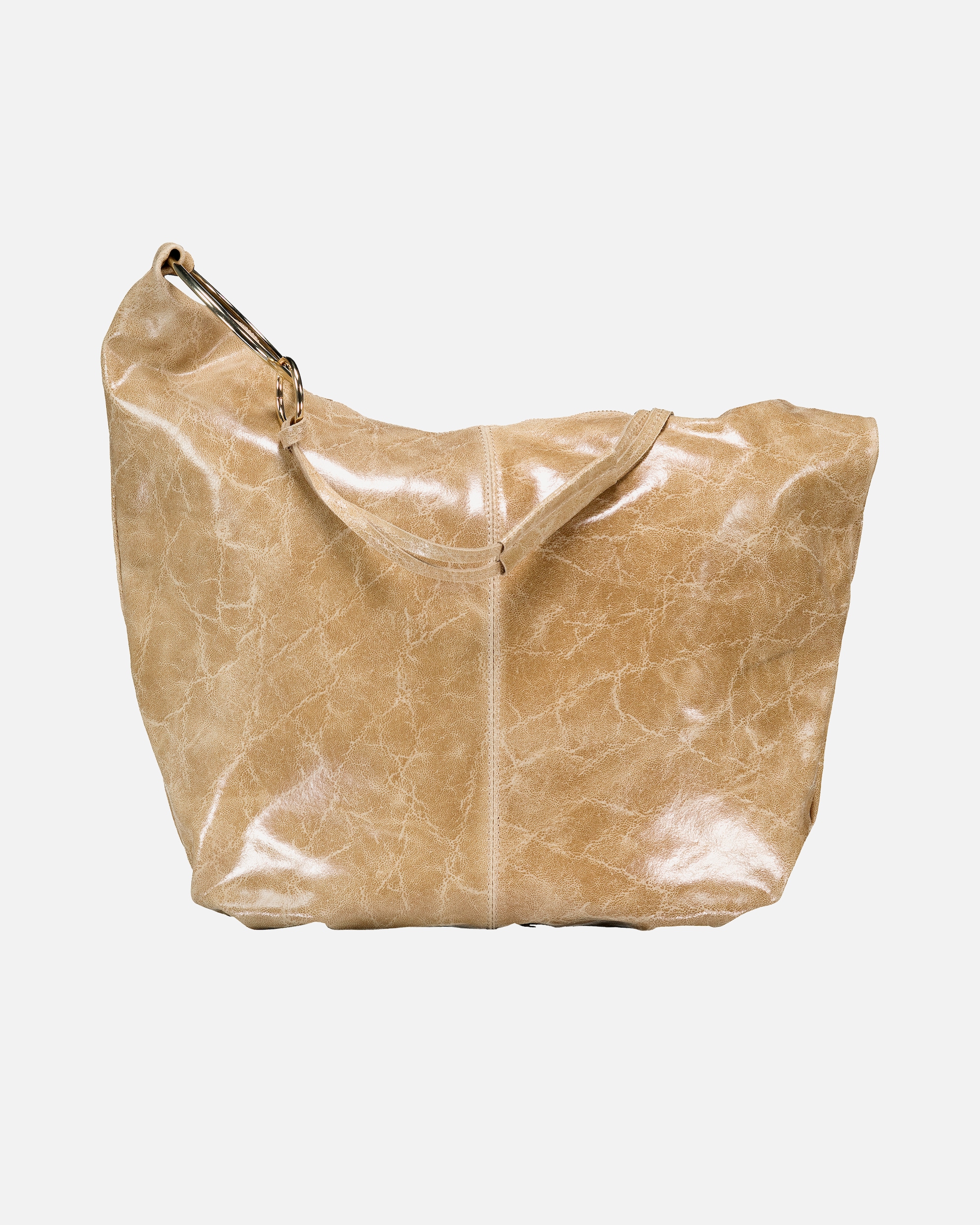 Tasche für Weiblich Hausfelder Manufaktur Beuteltasche Elefante Beige