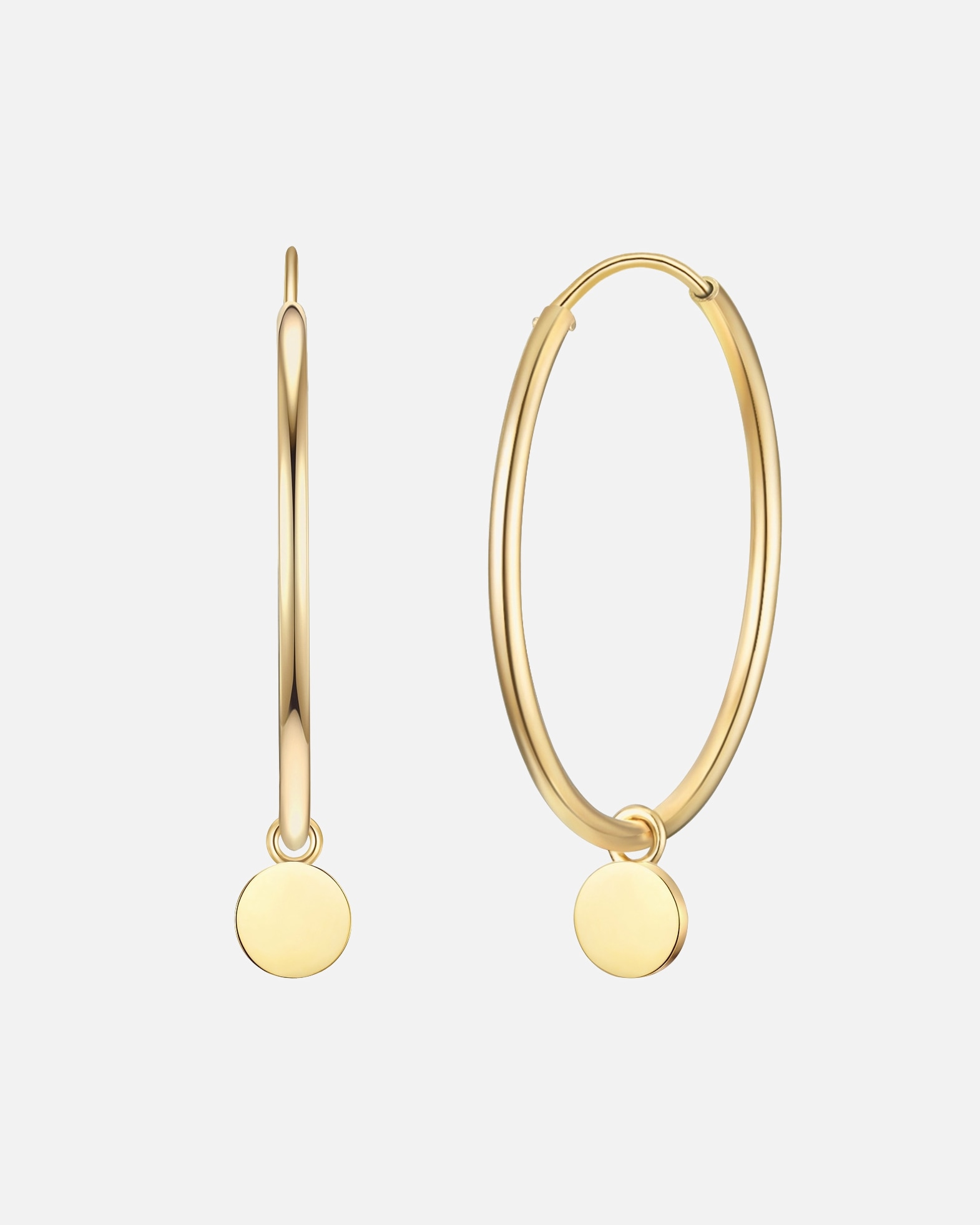 Creolen für Weiblich Glanzstücke München Creolen Kreis aus Sterling Silber in gelbgold 8,5 mm