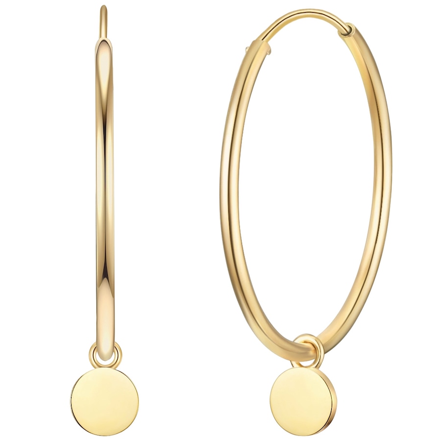 Glanzstücke München Creolen Kreis aus Sterling Silber in gelbgold 8,5 mm Damen