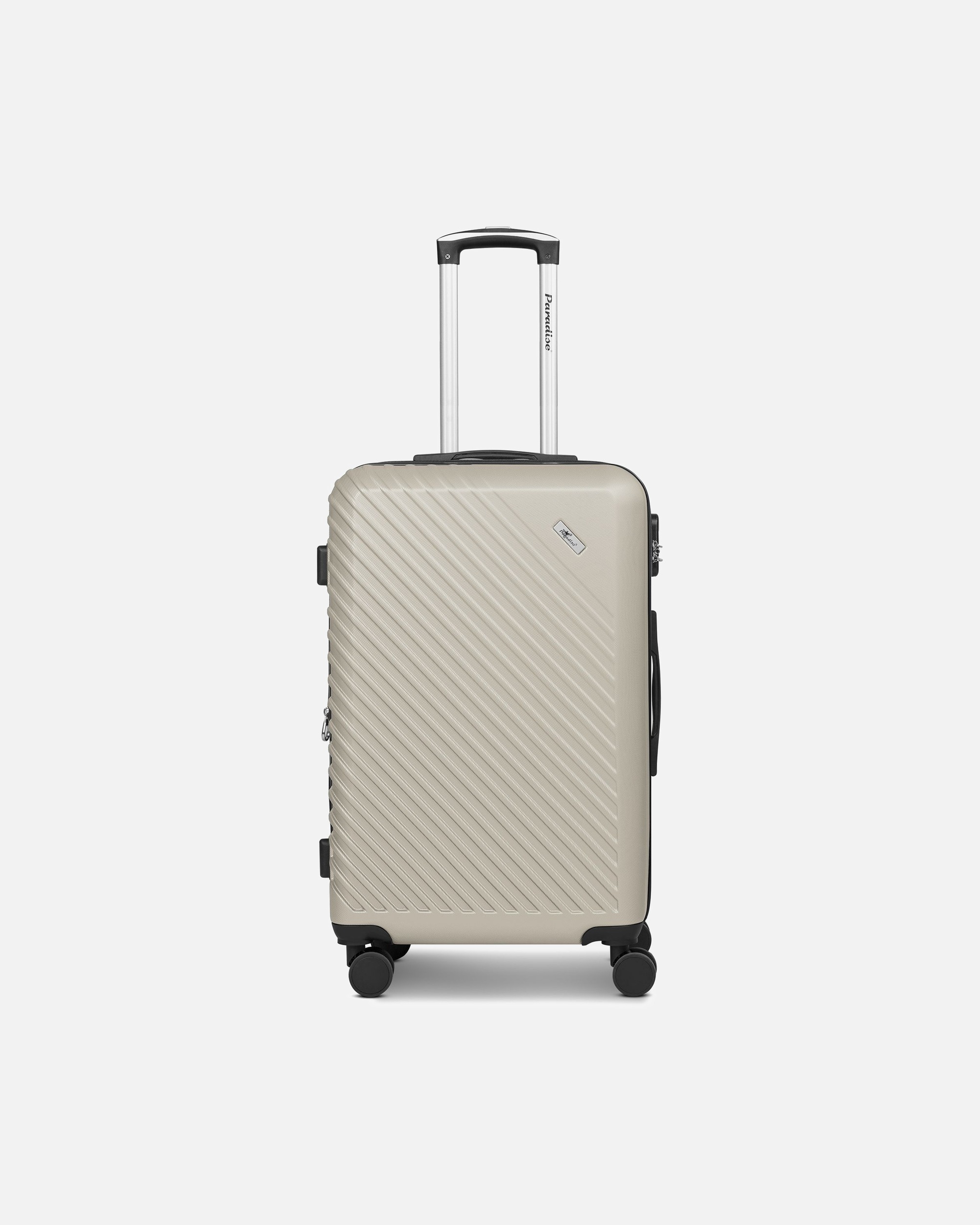 Koffer für Männlich CHECK.IN Paradise 2.0 4 Rollen Trolley M 68 cm mit Dehnfalte eggshell