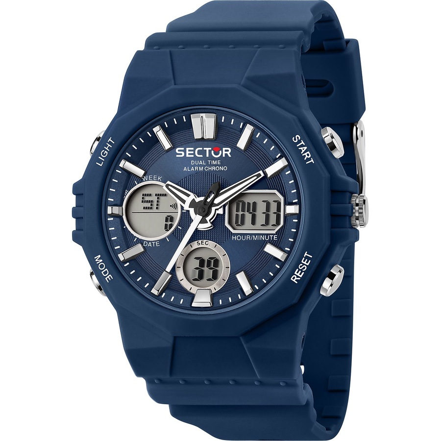Sector Herrenuhr Kunststoff blau Herren