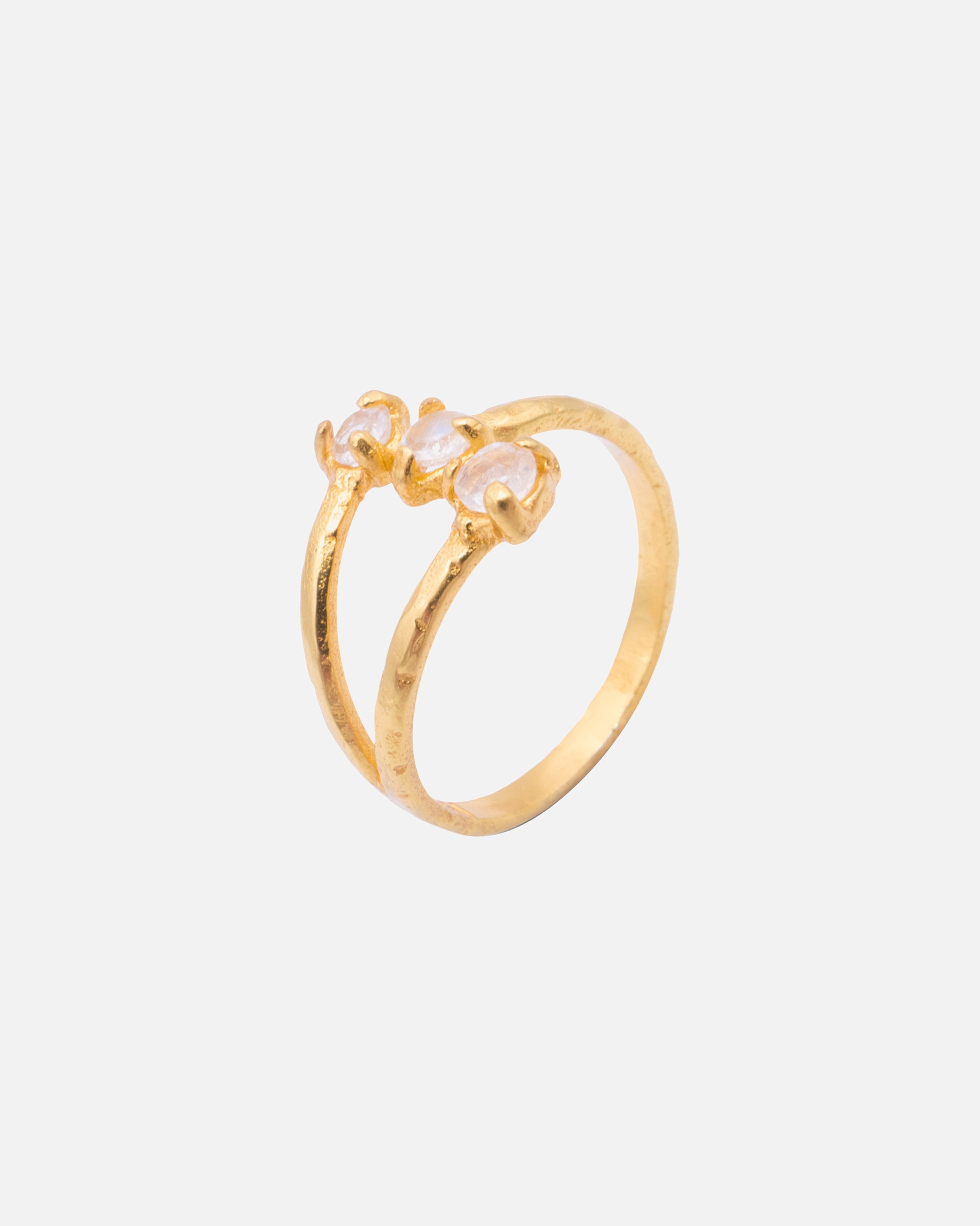 Ring für Weiblich Haze & Glory Default Brand Line Mondstein - Trinity 925 Silber 54