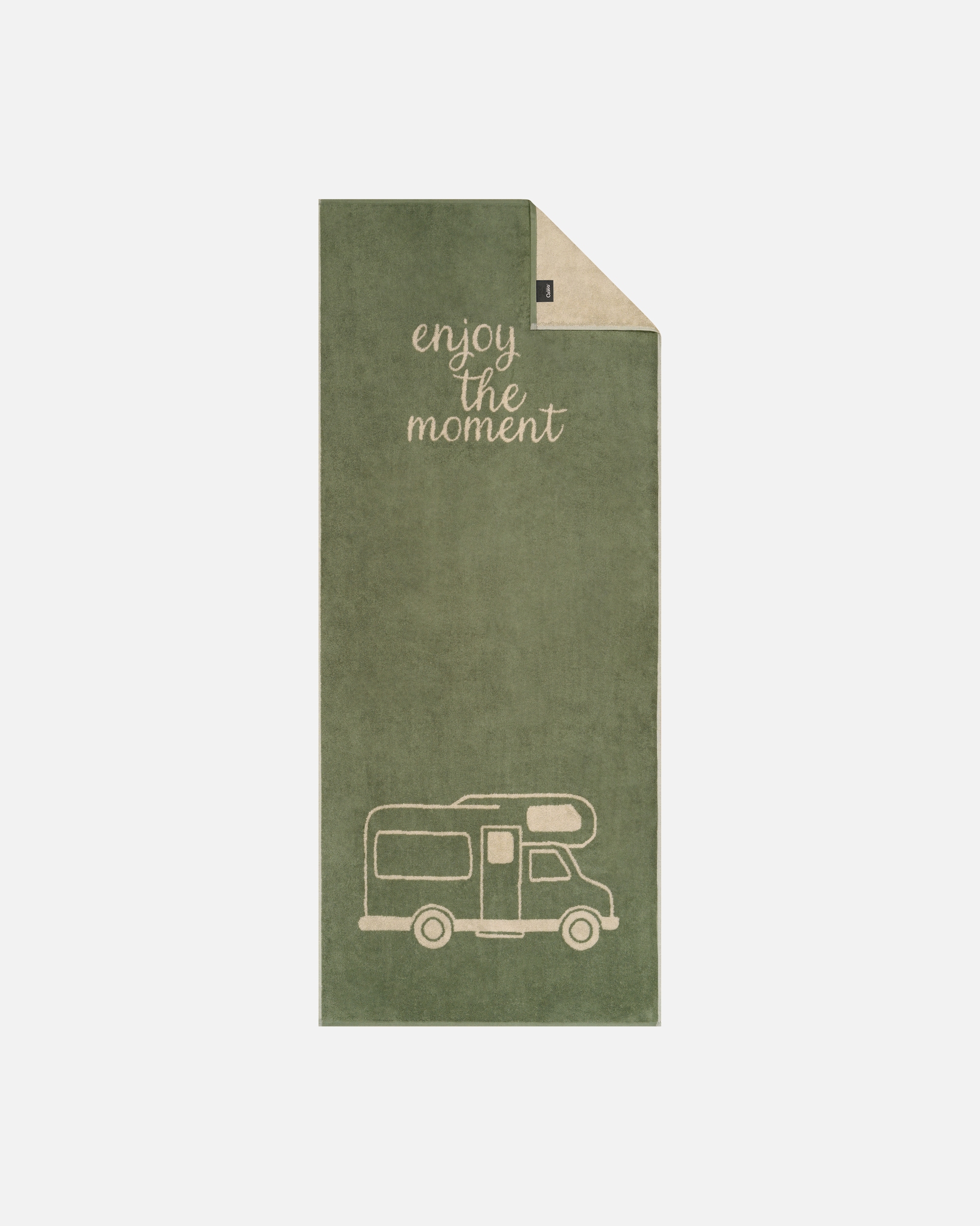 Handtuch für Unisex Cawö Cawö Saunatücher Postcard Towels TRAVEL Camper 6286 field - 43 Saunatuch 70x180 cm