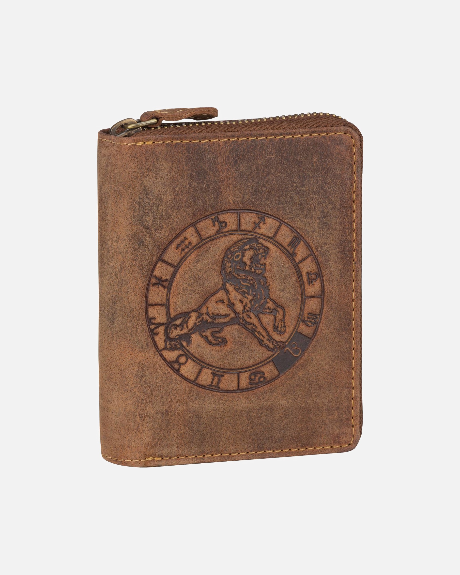 Portemonnaie für Unisex Greenburry Geldbörse Vintage 821A Sternzeichen Löwe