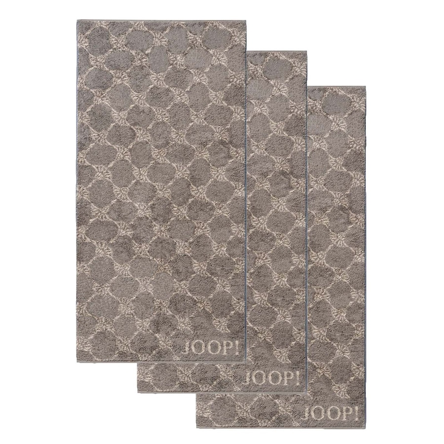 JOOP! Handtuch 3er Pack 'Classic / Infinity Signature' Braun Cornflower
