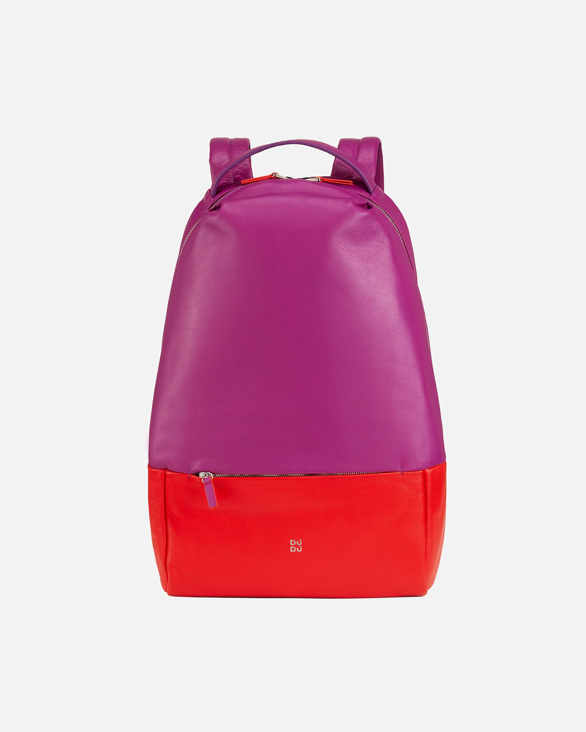 Rucksack für Männlich DuDu Rucksack Leder 37 cm fuchsia