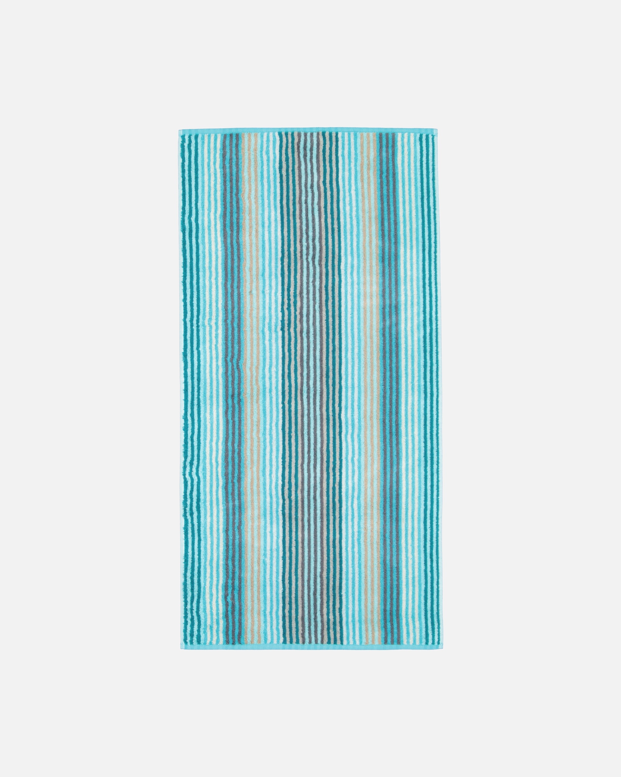 Handtuch für Unisex Cawö Cawö Handtücher Unique Streifen 944 türkis - 44 Handtuch 50x100 cm
