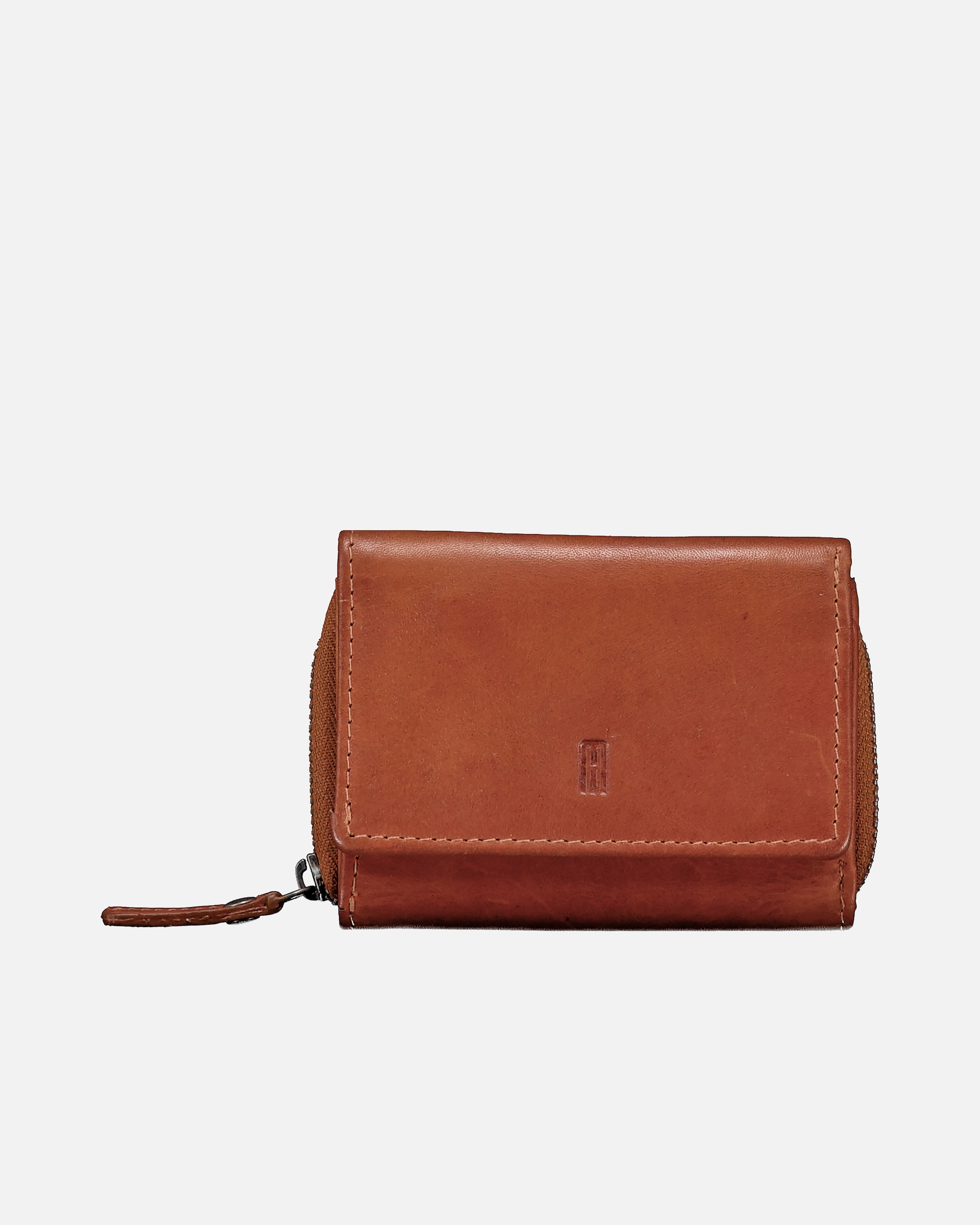 Portemonnaie für Weiblich Hausfelder Manufaktur Geldbörse Oil pull up mit RFID-Schutz Cognac