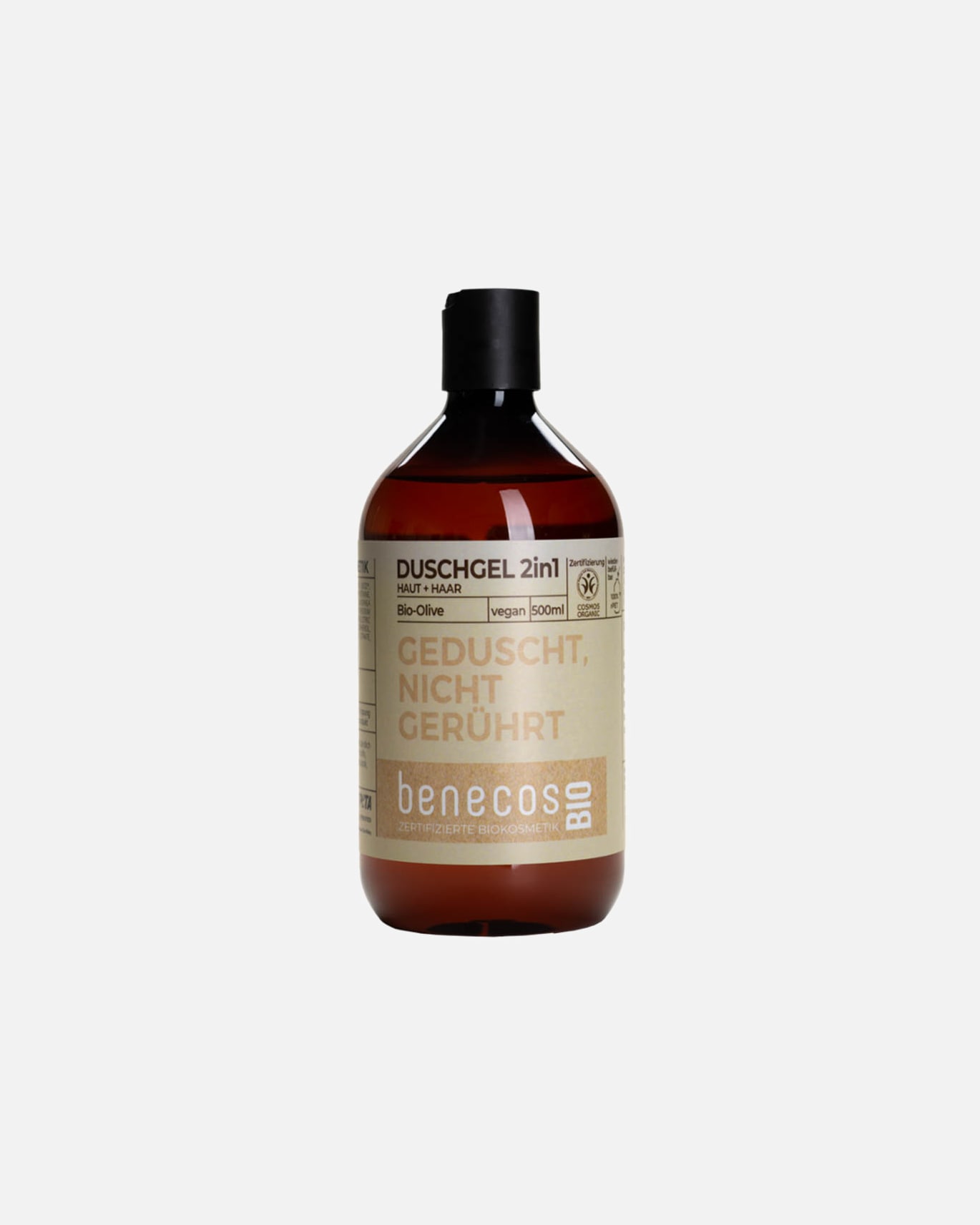 Duschgel für Unisex benecos Olive - Duschgel 2in1 Haut+Haar 500 ml