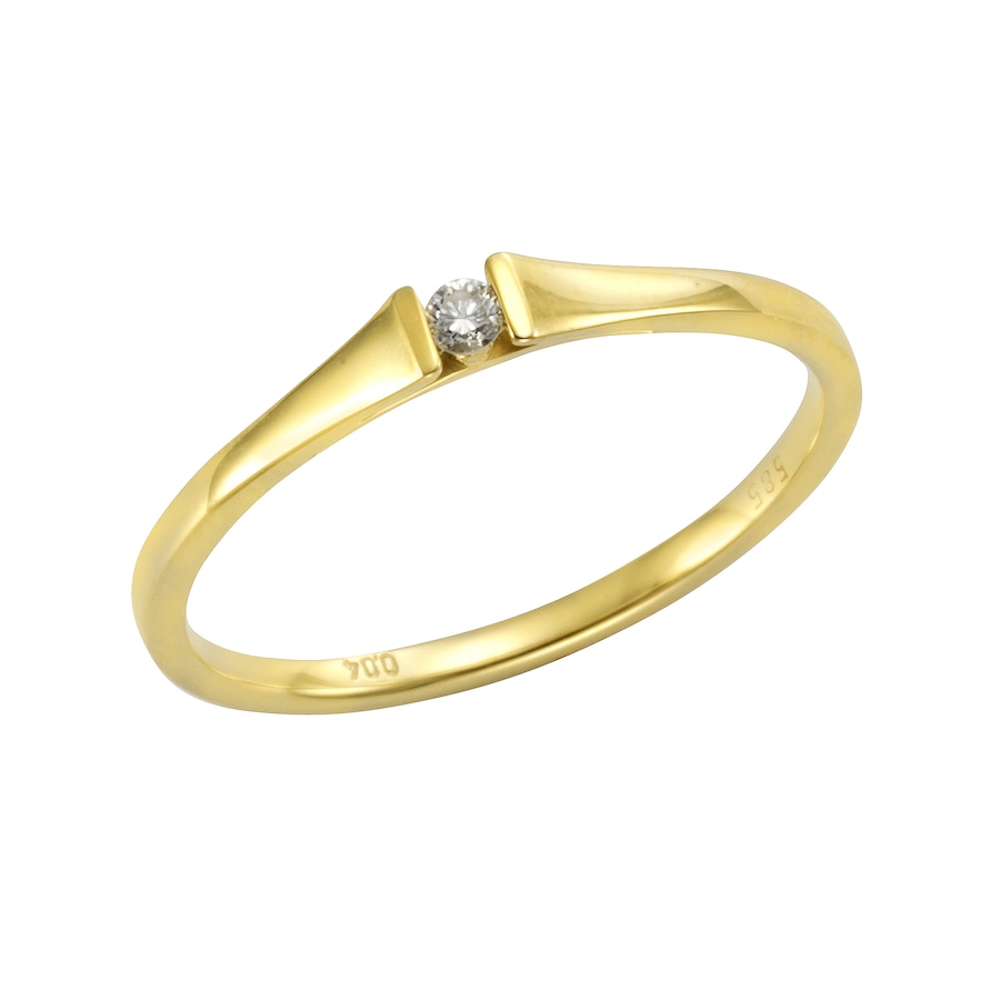 Orolino Ring 585/- Gold Brillant weiß 0,04ct. 058 (18,5) Damen