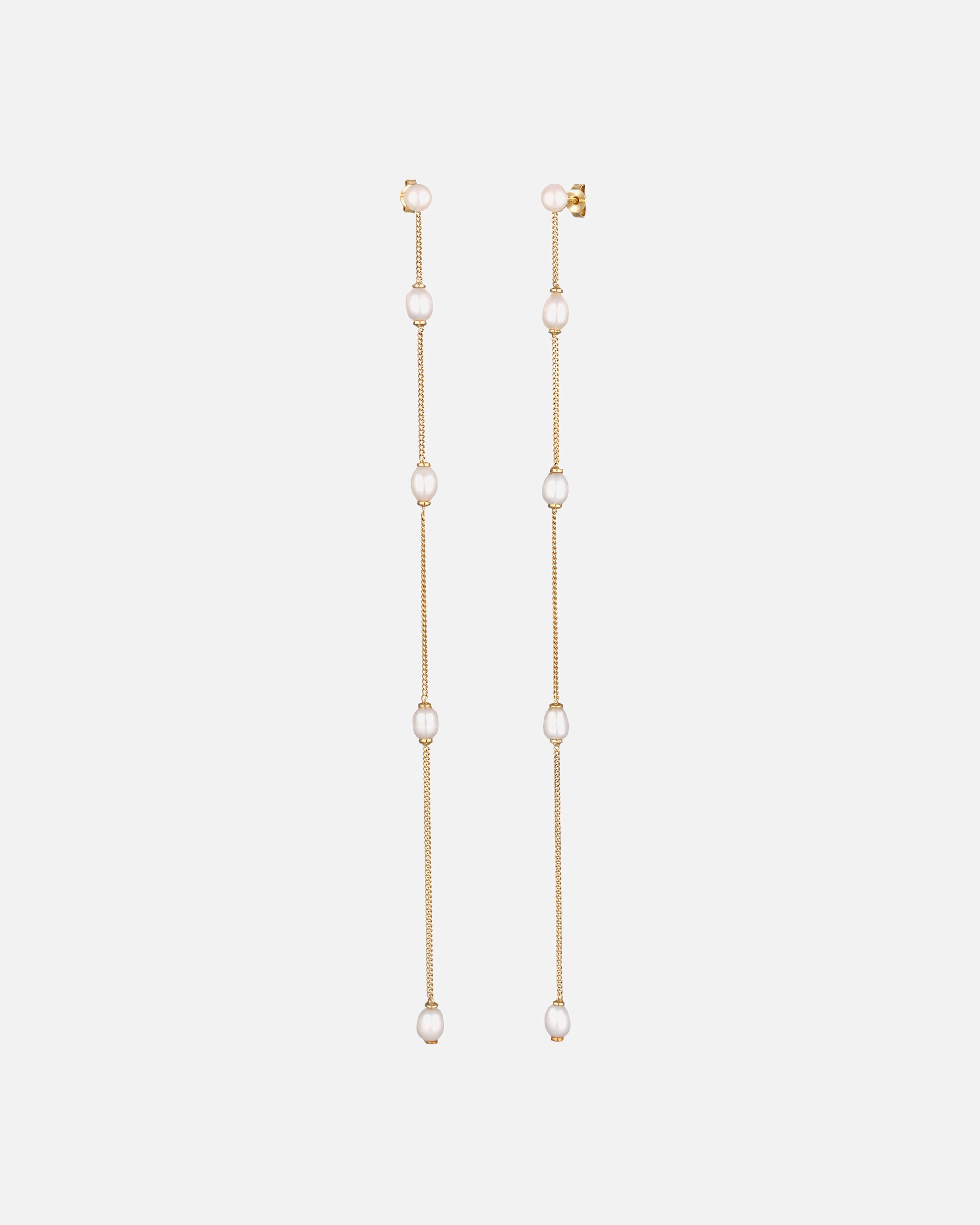 Ohrringe für Weiblich Elli PREMIUM Ohrhänger Süßwasserzuchtperlen Weiß 925 Sterling Silber goldfarben