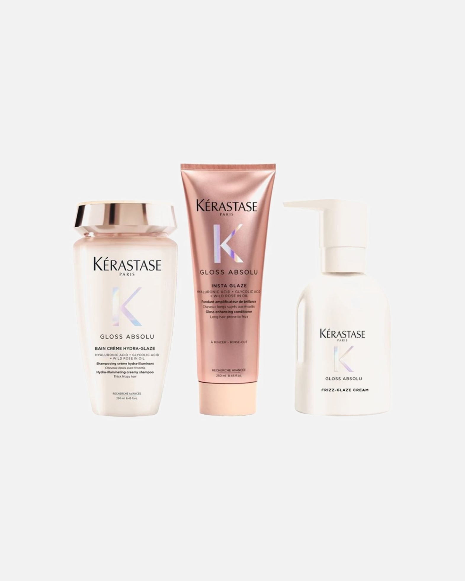 Haarpflegeset für Weiblich Kérastase Gloss Absolu Créme 3er Set (Créme Shampoo / Fondant / Glaze Cream) 1 Stück