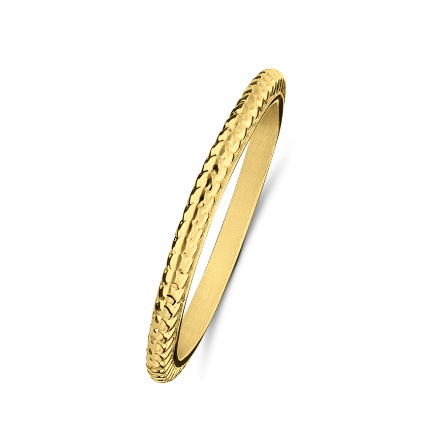 Lucardi Ring Stahl Gold - 63mm Damen