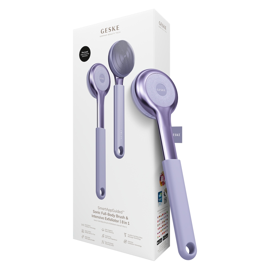GESKE Sonic Full-Body Brush & Intensive Exfoliator | 8 in 1 Purple