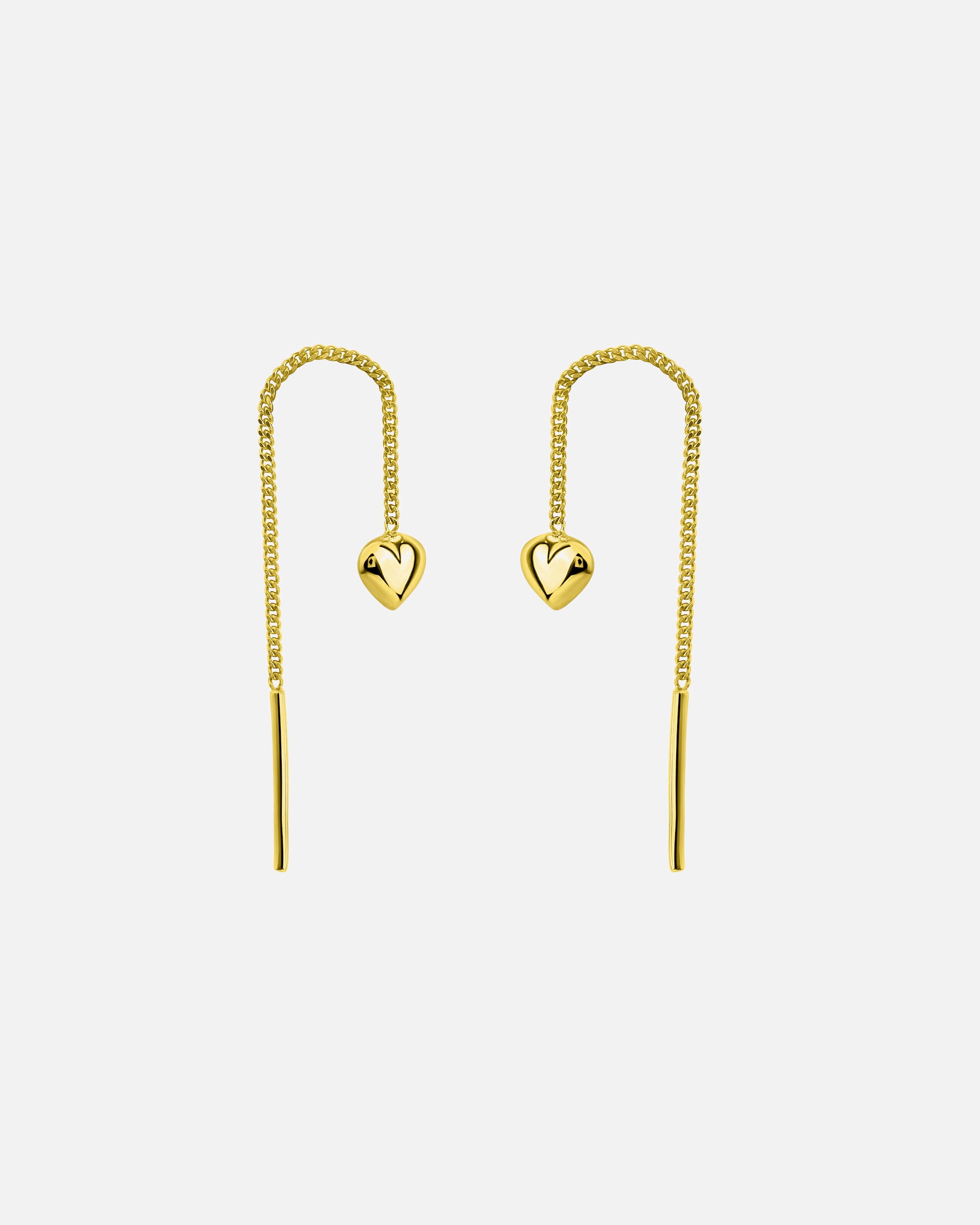 Ohrringe für Weiblich Celesta Durchzieh-Ohrring 375 Gelbgold Herz 375/- Gold ohne gelb vergoldet