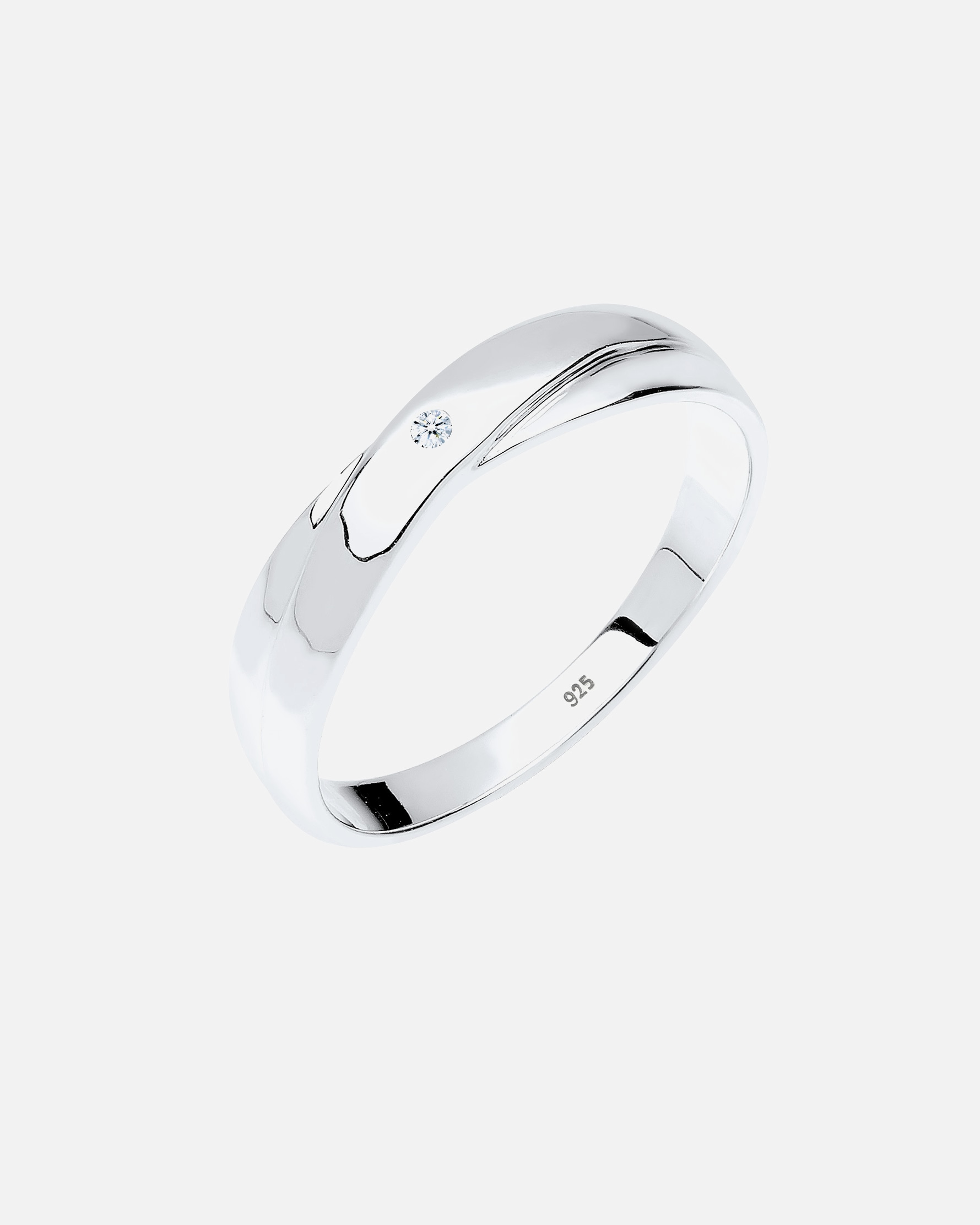 Ring für Weiblich Elli DIAMONDS Geschenkidee Diamant 0.015 ct. 925 Silber 54