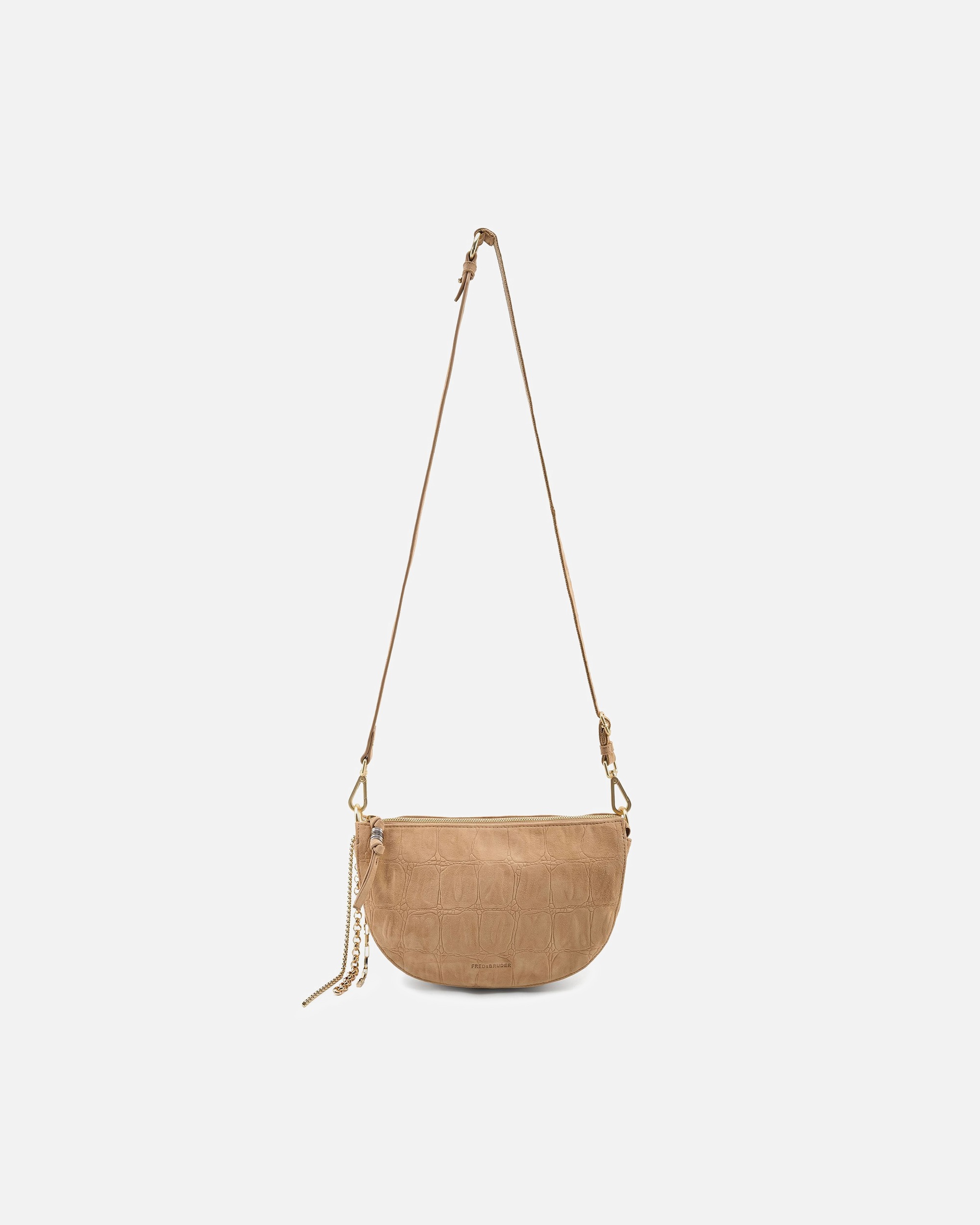 Clutch für Weiblich FREDsBRUDER Velvet Wild Umhängetasche camel