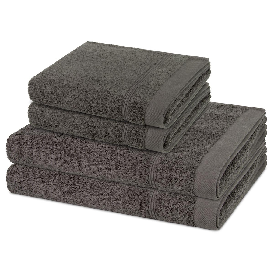 ROSS Handtuch-Set Rubin (4-teilig) Mokka Braun