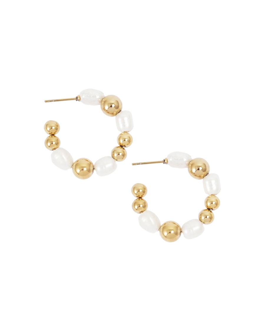 A&C Oslo – Nordic Design Jewellery Ohrringe 'Tone Damli - Pearls' gold Hellbraun Damen