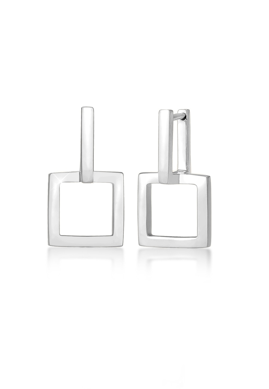 Elli Creolen Eckig Quadratisch Geo Blogger 925 Silber silberfarben Damen