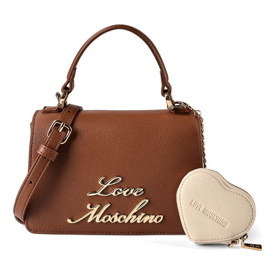 Love Moschino Heart Charm Henkeltasche brown - Braun Damen
