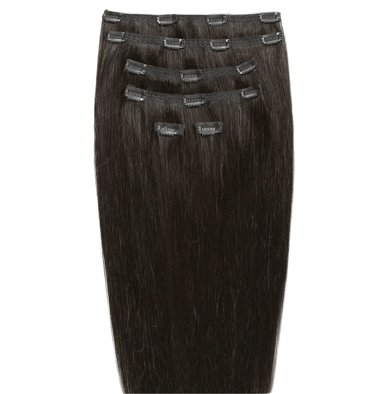 Gold24 Clip-in Extensions #6 Hellbraun - 50 cm #2 Dunkelbraun 60 Schwarz