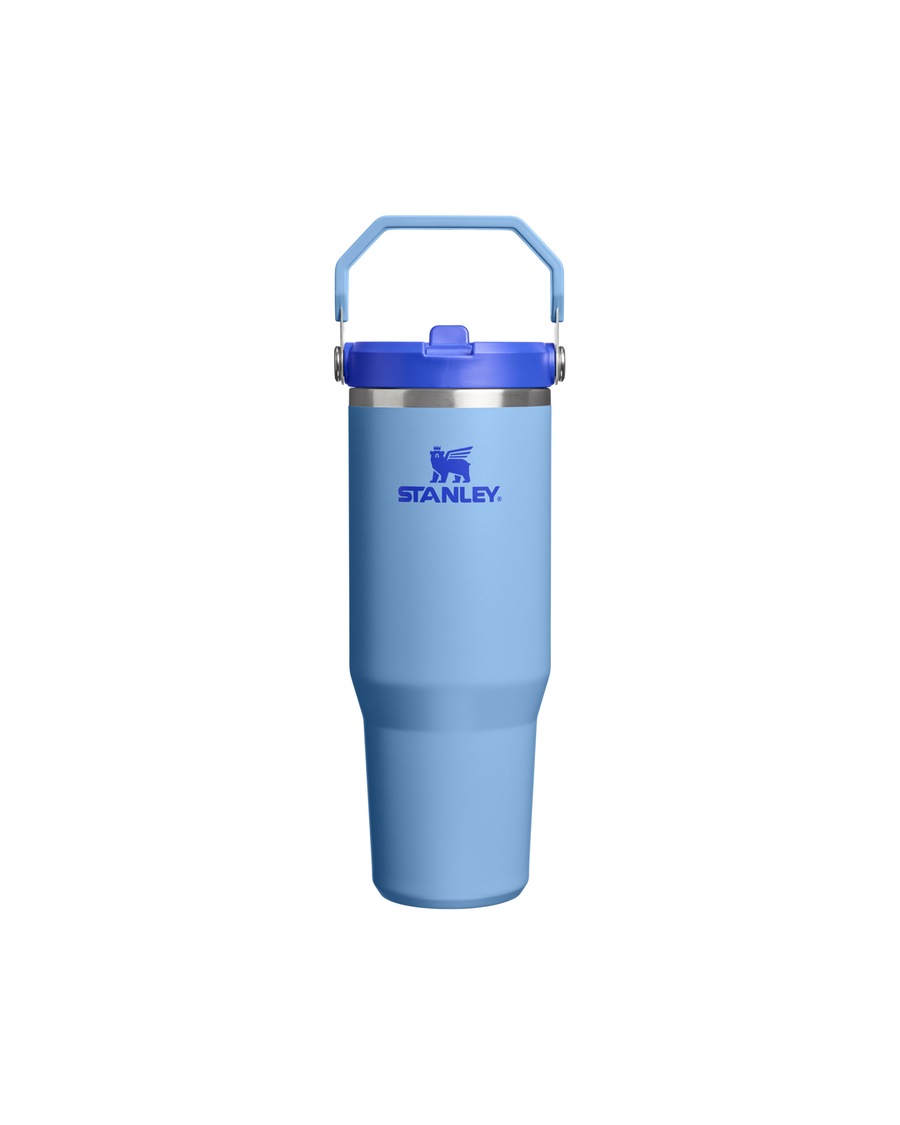 Stanley 1913 Thermobecher - 0,89L ICEFLOW FLIP STRAW BOTTLE 2.0 Blue Sky Grau