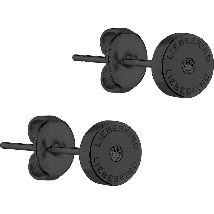 Liebeskind Ohrstecker Edelstahl schwarz Schwarz Damen