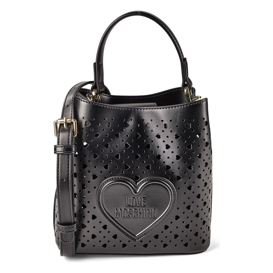 Love Moschino Basket Laminated Schultertasche black Schwarz Damen