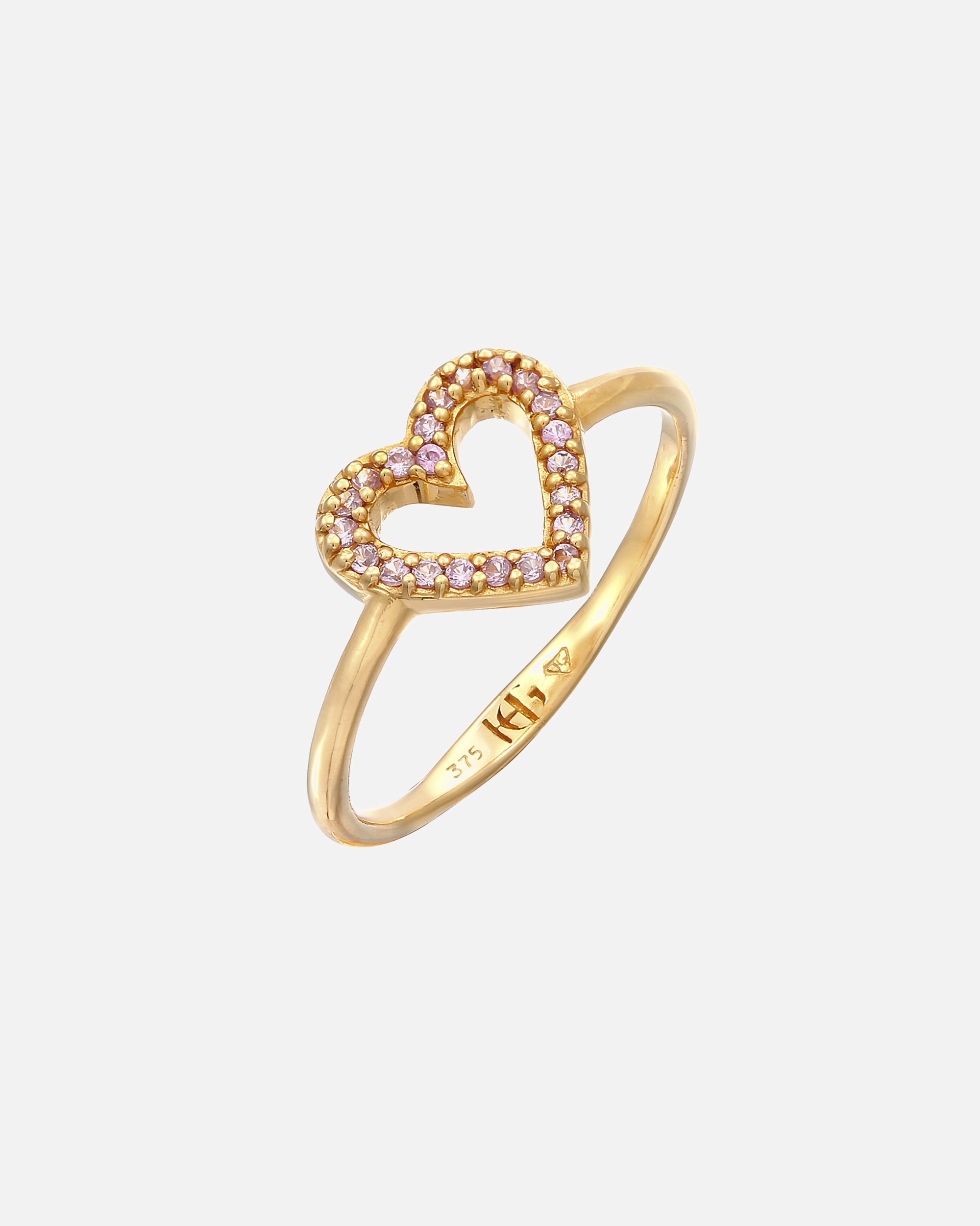 Ring für Weiblich Haze & Glory Default Brand Line Herz - I heart you 375 Gelbgold 52