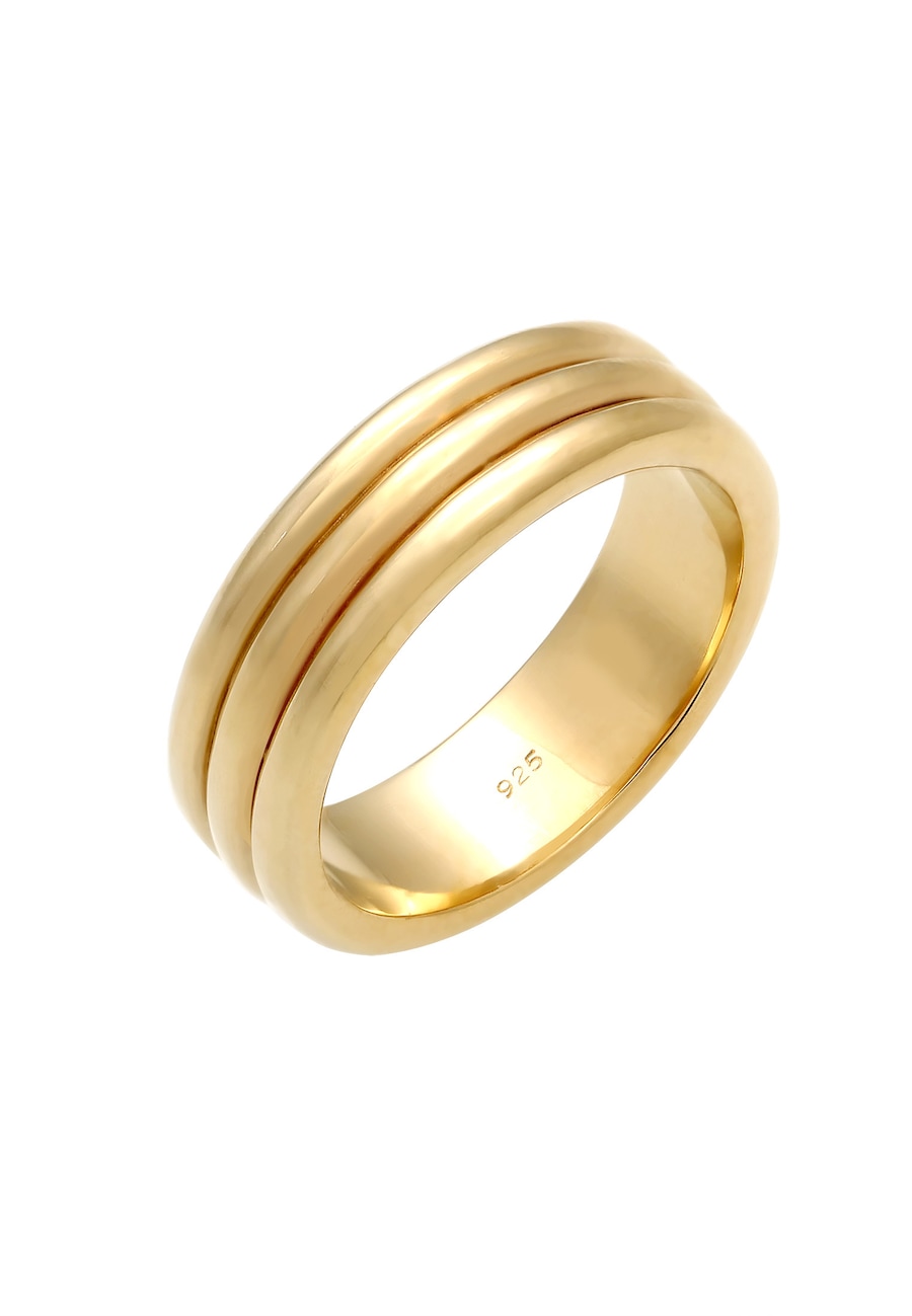 Elli PREMIUM Paarring Drei Ringe Trauring Hochzeit 925 Silber 62 Damen