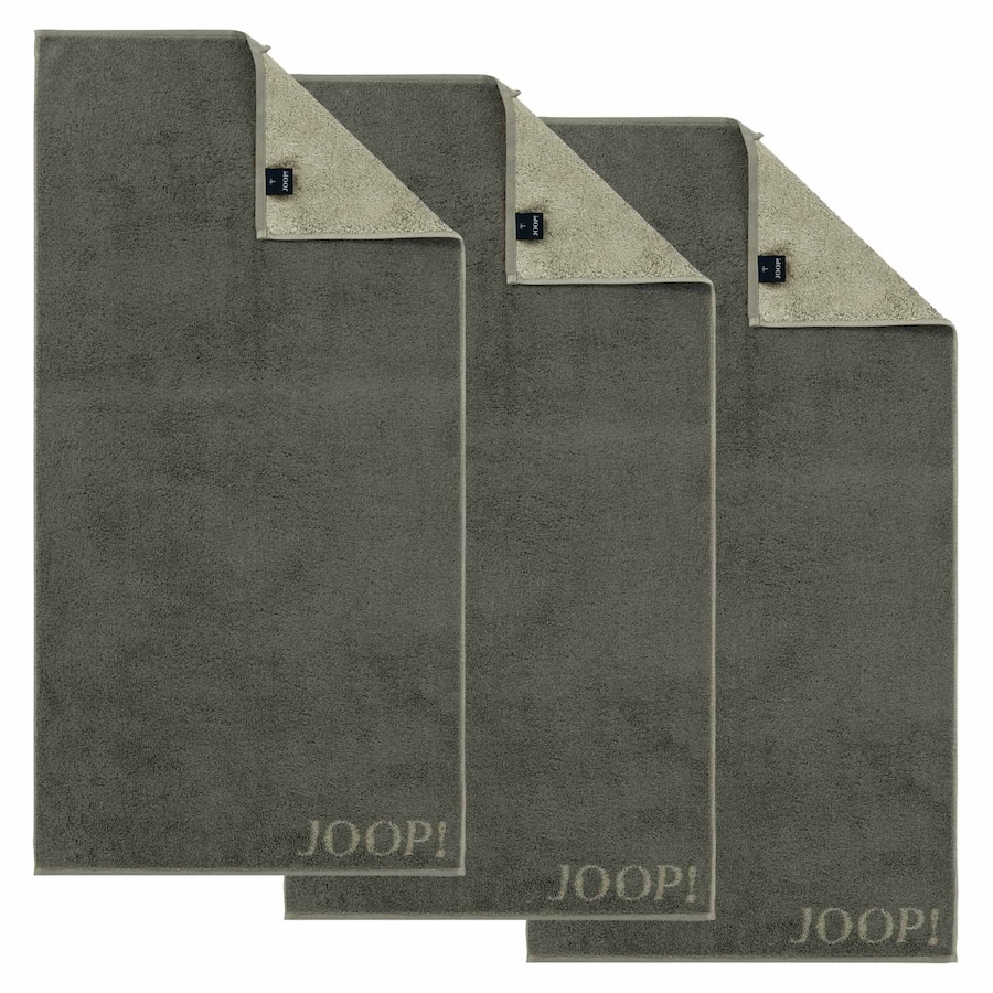 JOOP! Handtuch 3er Pack 'J! Joop! Contour' Oliv