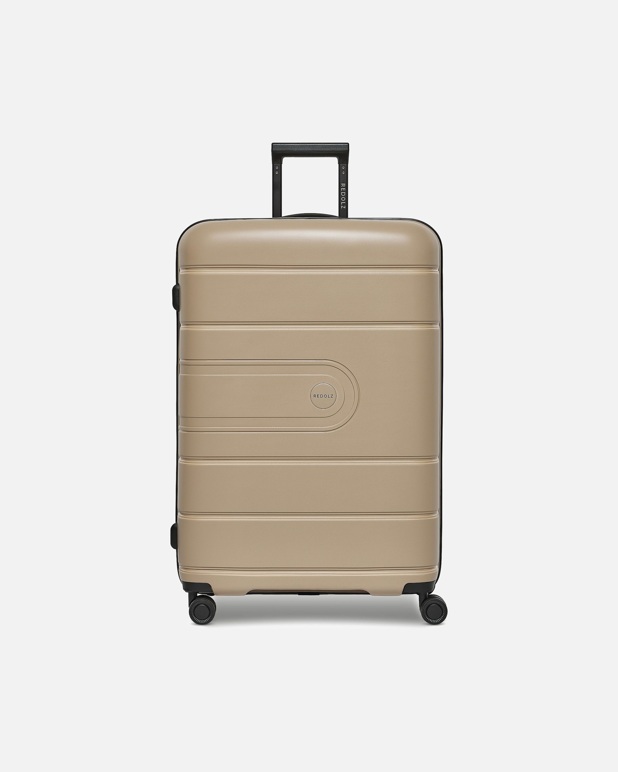 Koffer für Männlich Redolz Essentials 11 4 Rollen Trolley 76 cm mit Dehnfalte beige
