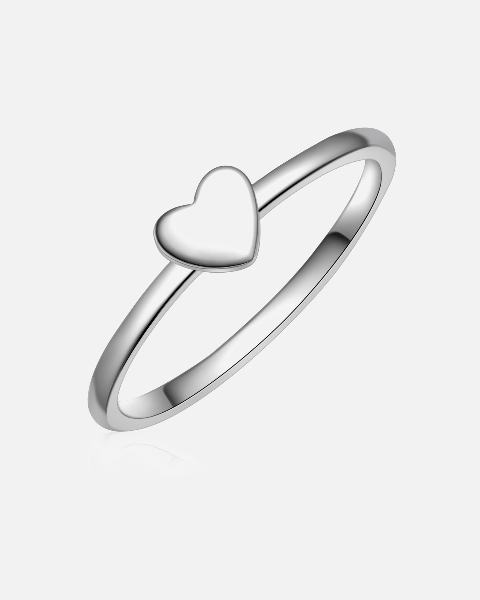 Ring für Weiblich Trilani Ring Herz aus Sterling Silber in silber 60