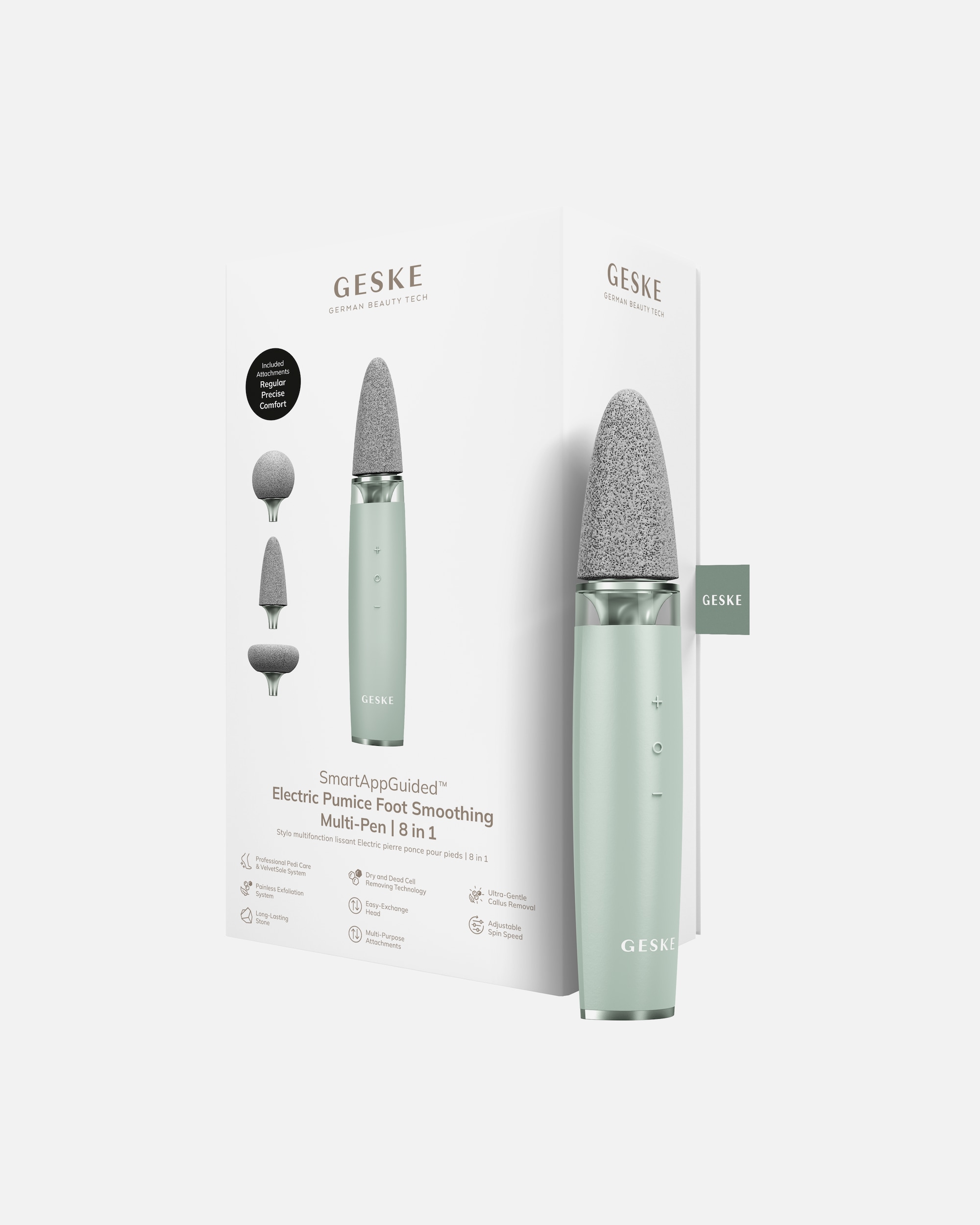 Hornhautentferner für Unisex GESKE GESKE Electric Pumice Foot Smoothing Multi-Pen | 8 in 1 Green