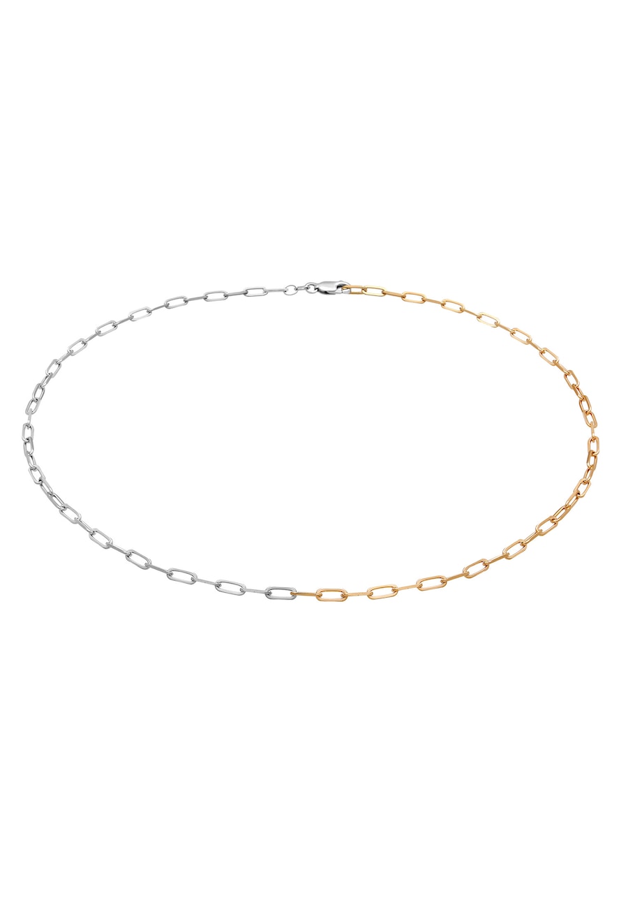 Elli Glieder Oval 925 Sterling Silber Bicolor 40 Damen