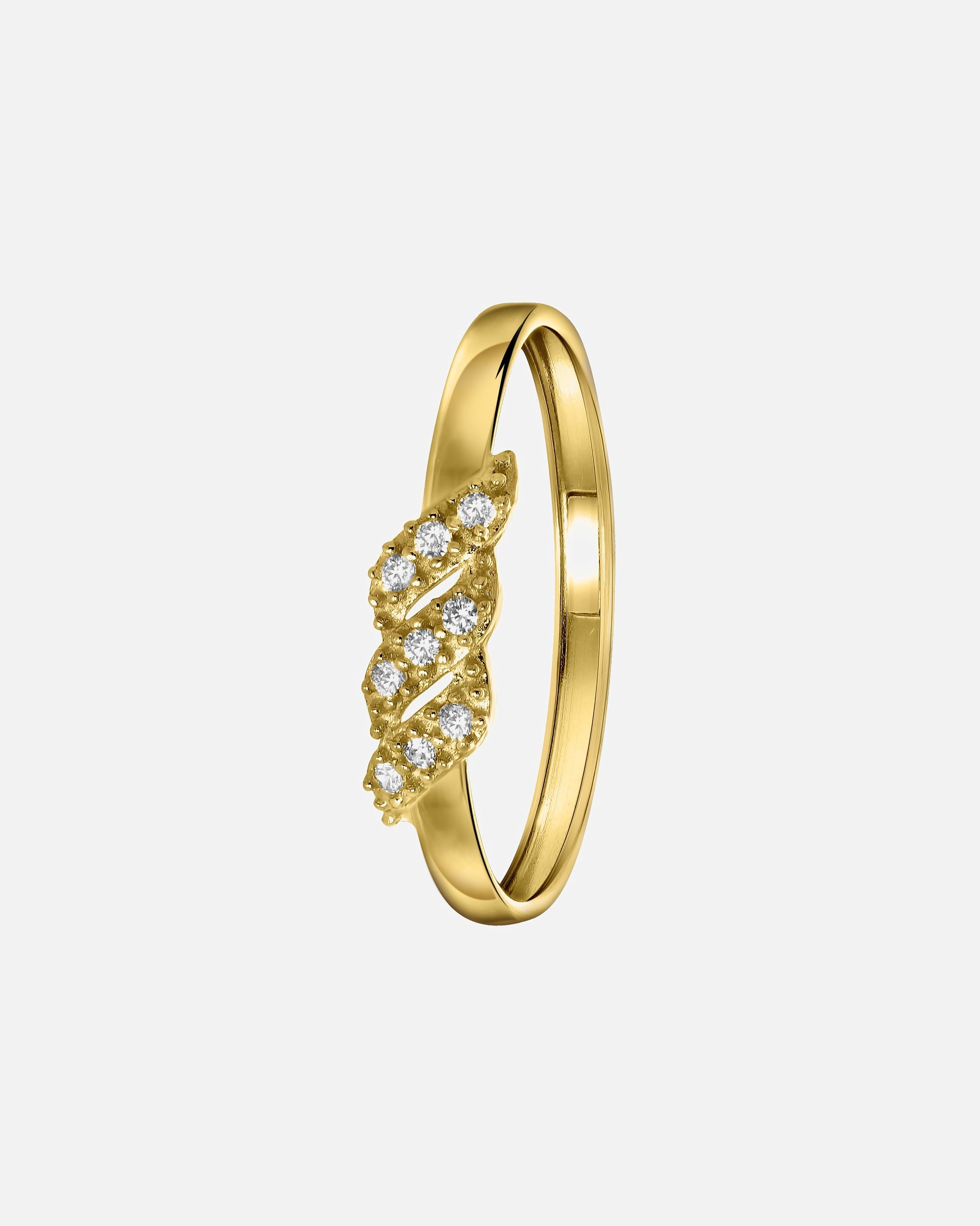 Ring für Weiblich Lucardi Ringe 585 Gold - goldfarbig 58mm