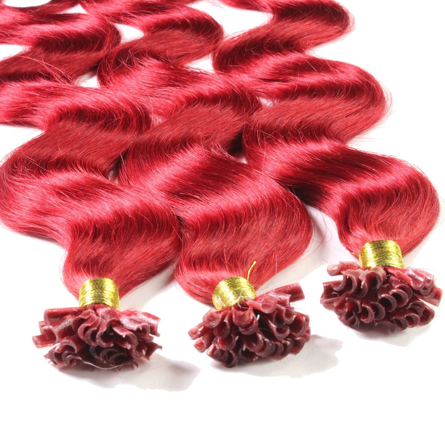 hair2heart Bonding Extensions Echthaar #0/44 Rot-Intensiv 0.5g 50cm Pink Damen