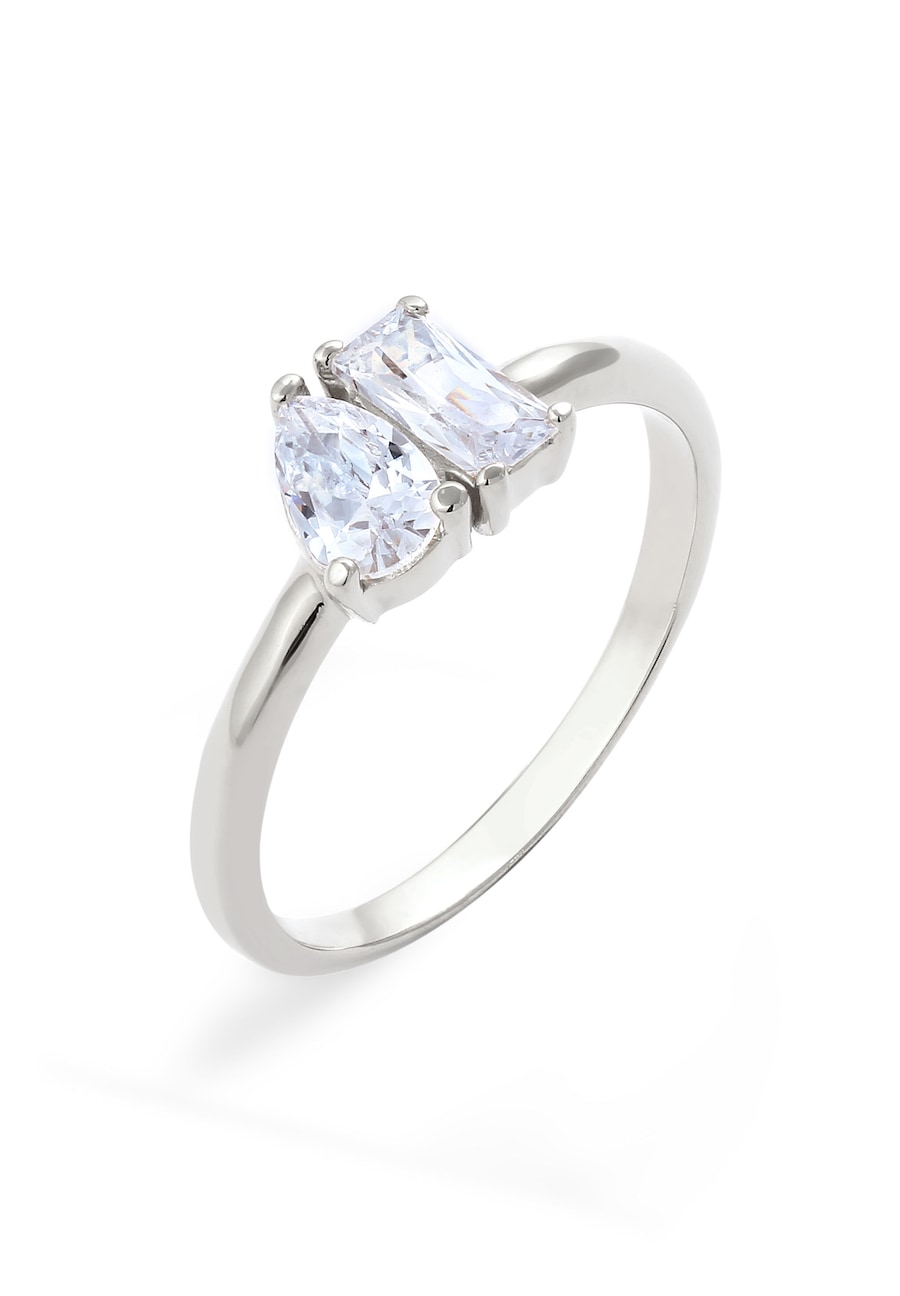 Elli Zirkonia Weiß 925 Sterling Silber 52 Damen