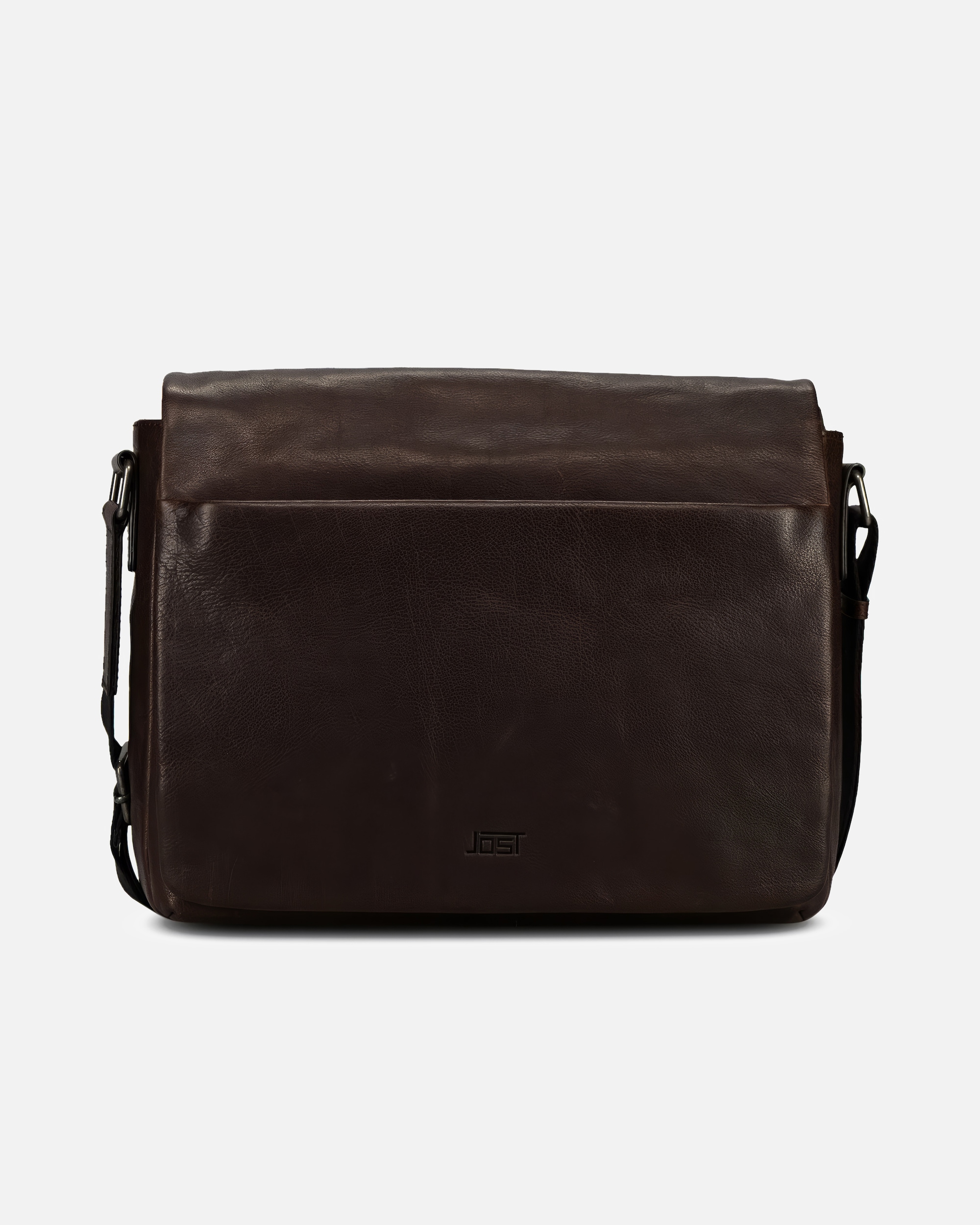 Tasche für Männlich Jost Kuriertasche Glasgow Shoulder Bag M mit RFID-Schutz Brown